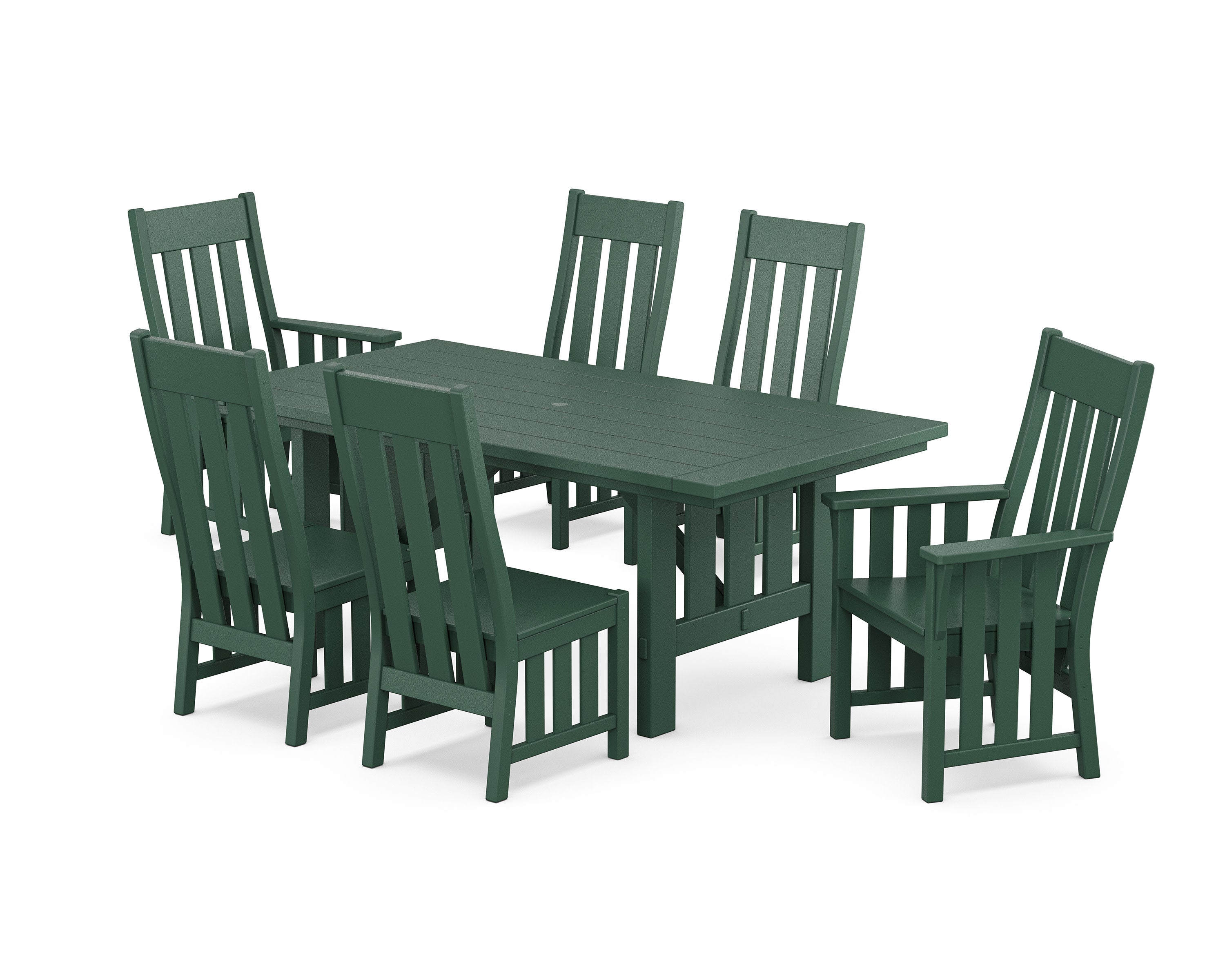 Acadia 7-Piece Dining Set in Green