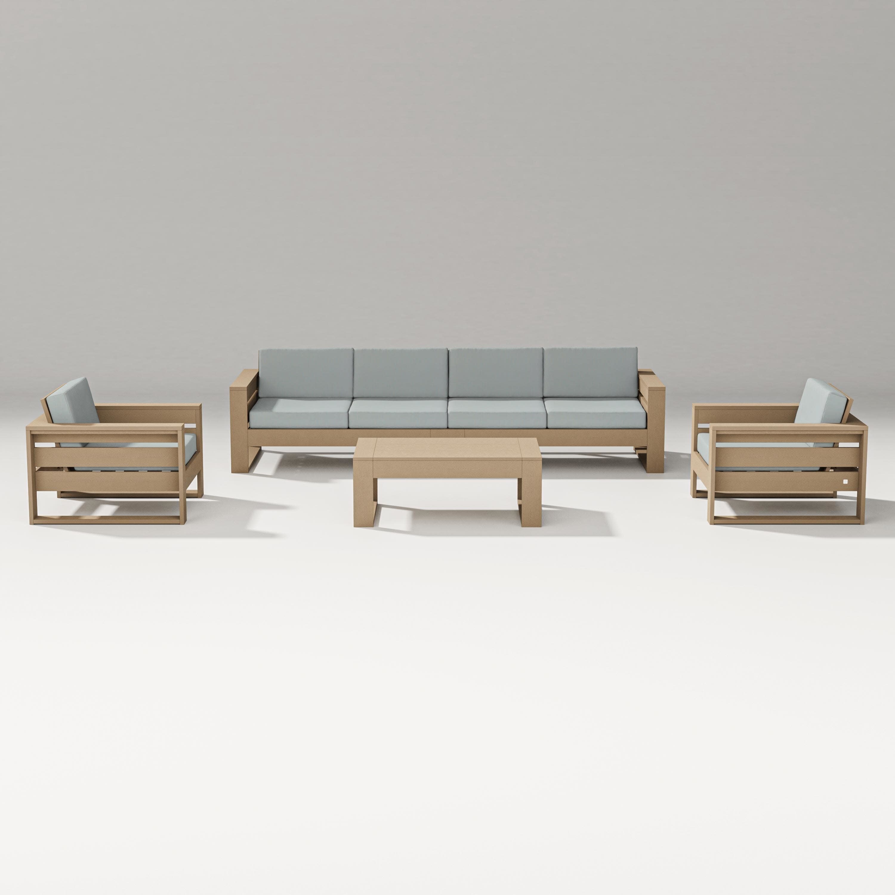 Latitude 5-Piece Lounge Sofa Set in Vintage Sahara / Spa