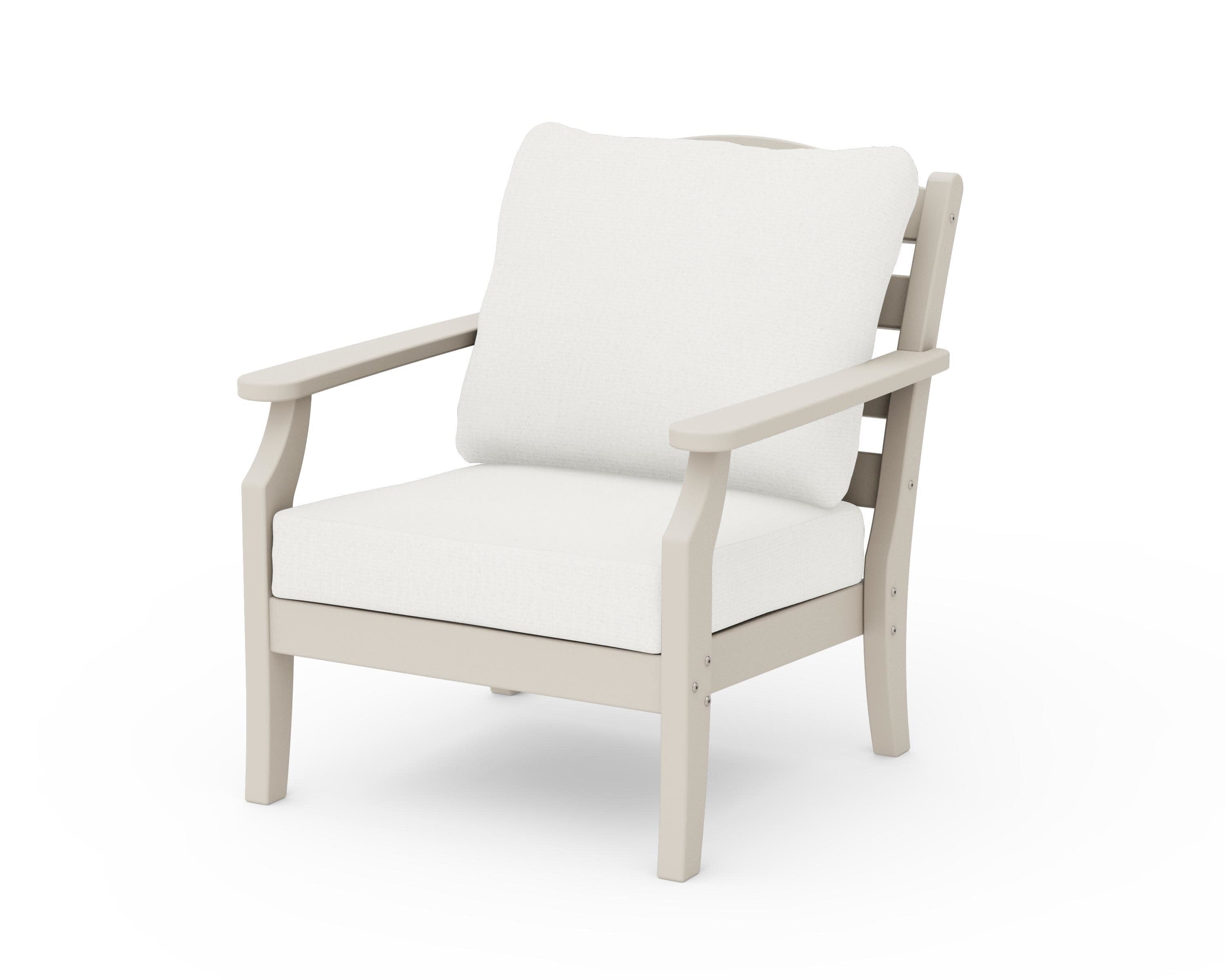 Savannah Deep Seating Chair in Sand / Natural Linen