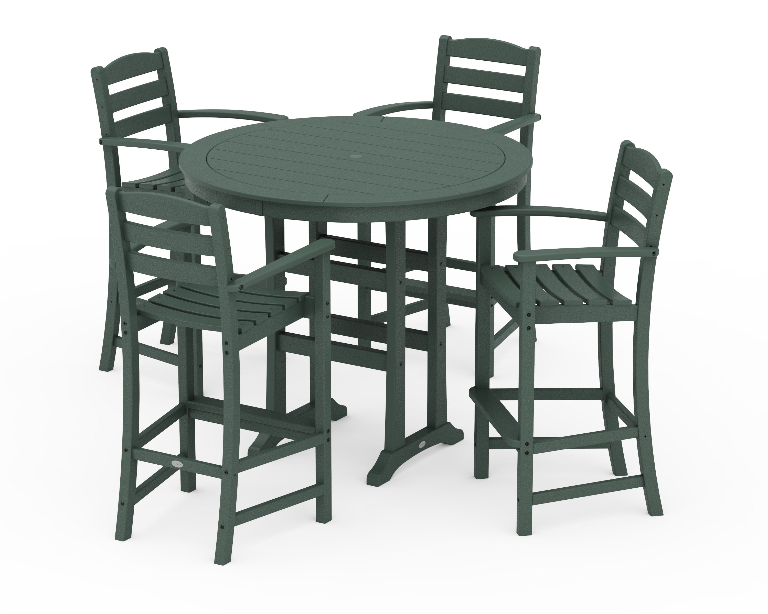 La Casa Caf 5-Piece Bar Dining Set in Green