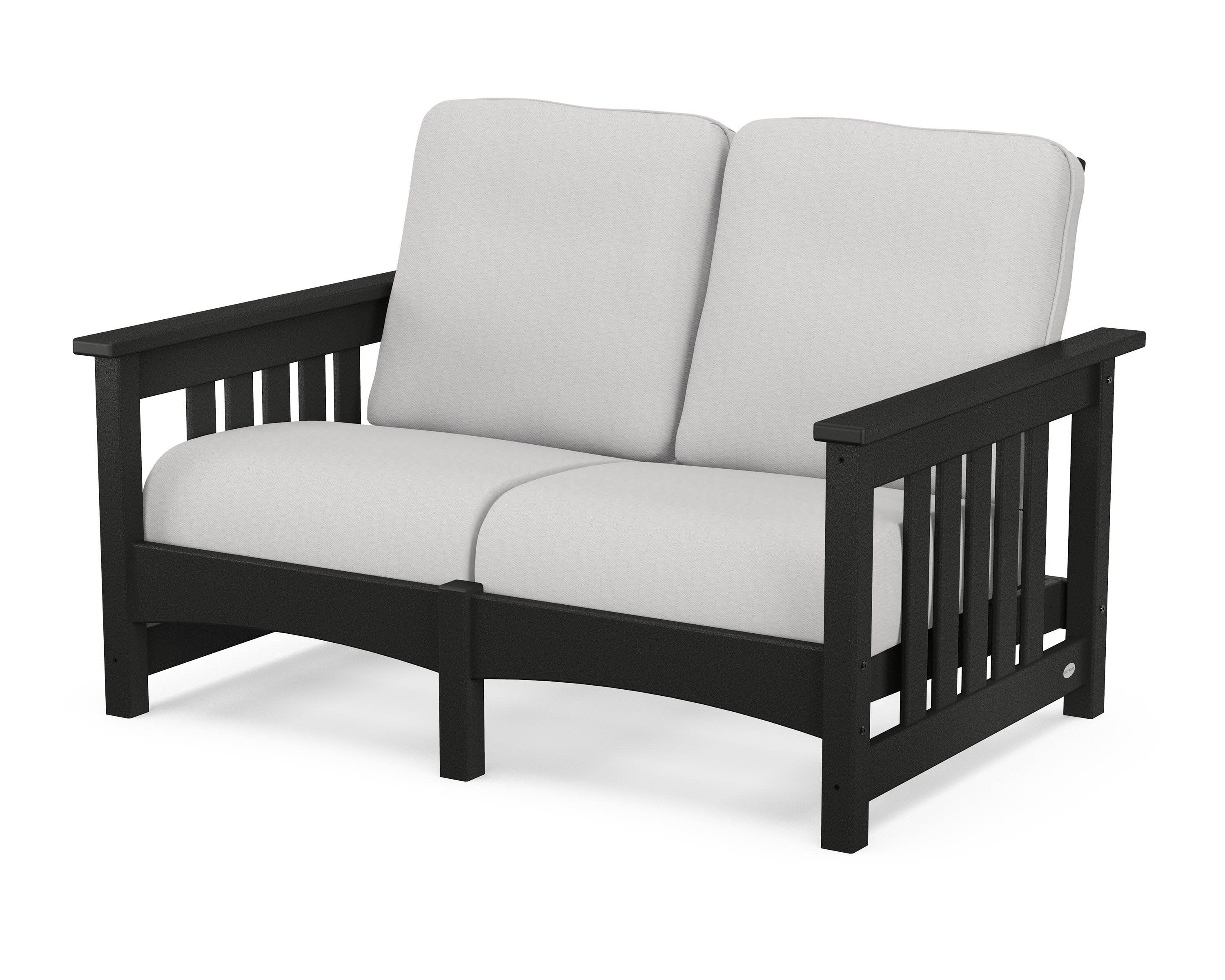 Club Mission Loveseat in Black / Diamond in the Rough