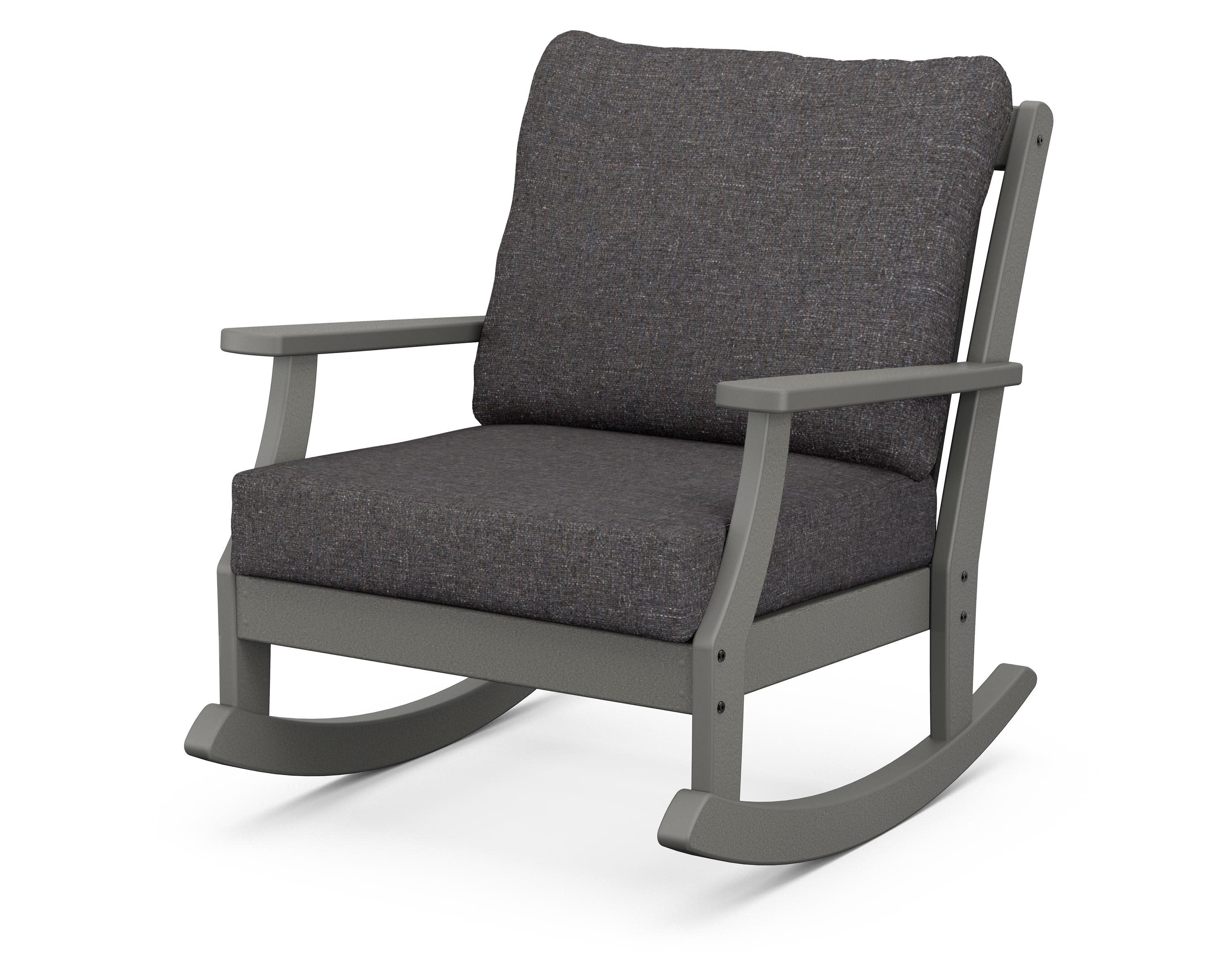 Braxton Deep Seating Rocking Chair in Slate Grey / Ash Charcoal