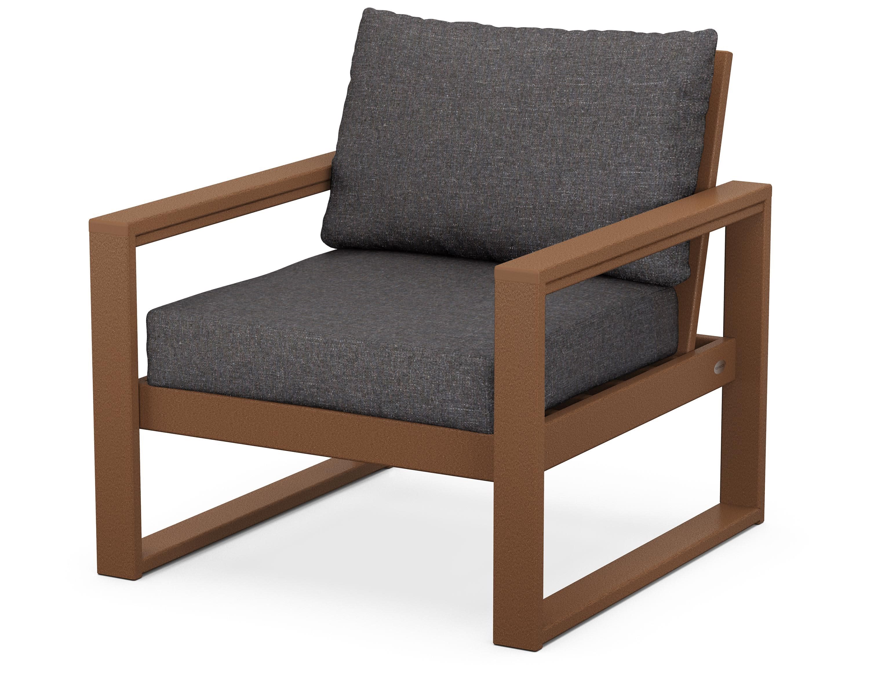 EDGE Club Chair in Teak / Ash Charcoal