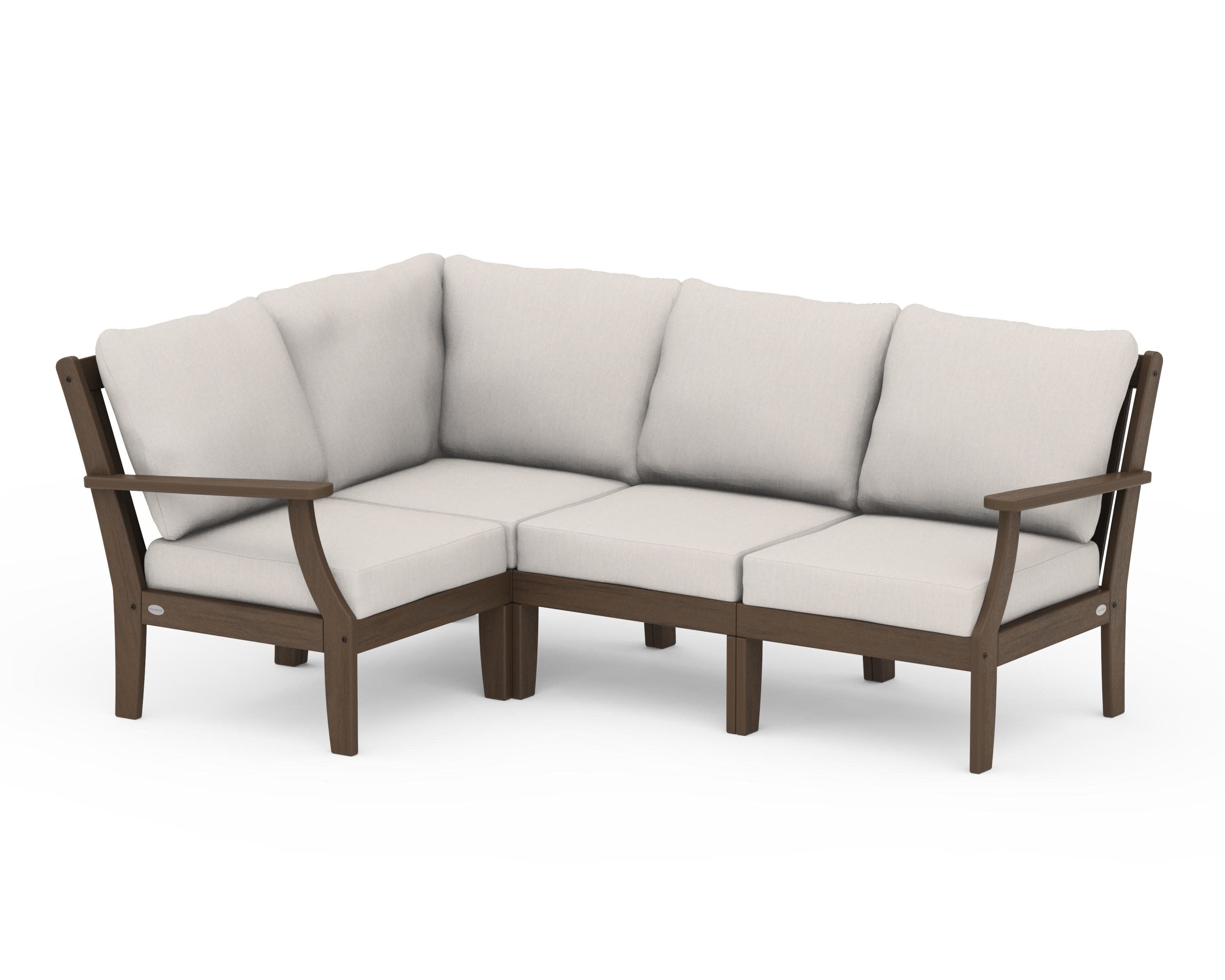 Braxton Modular 4-Piece Deep Seating Set in Kona / Cast Ash