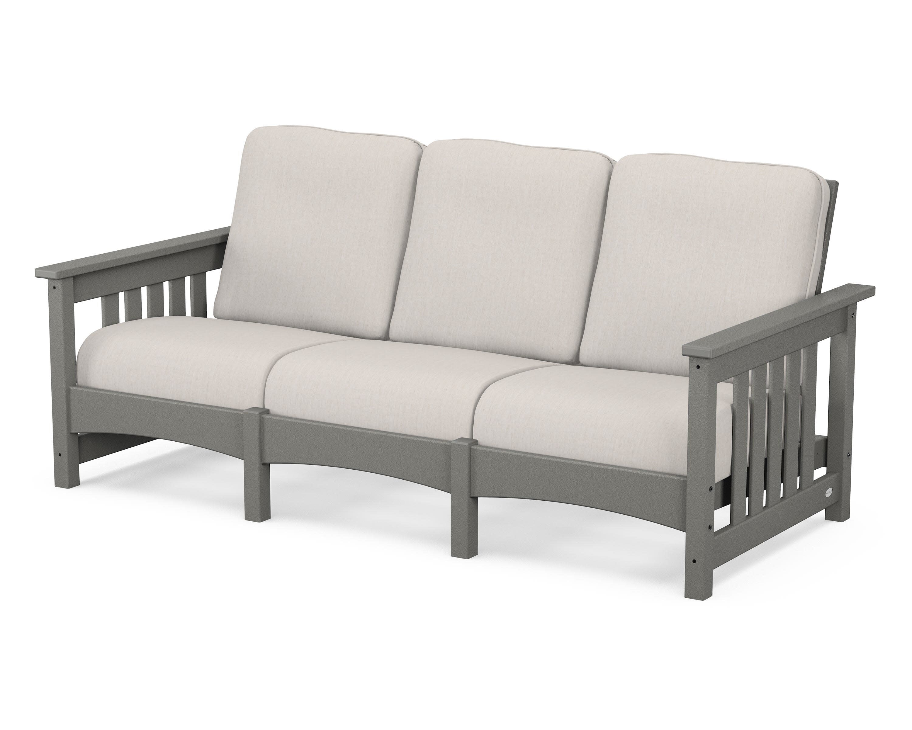 Club Mission Sofa in Slate Grey / Cast Ash