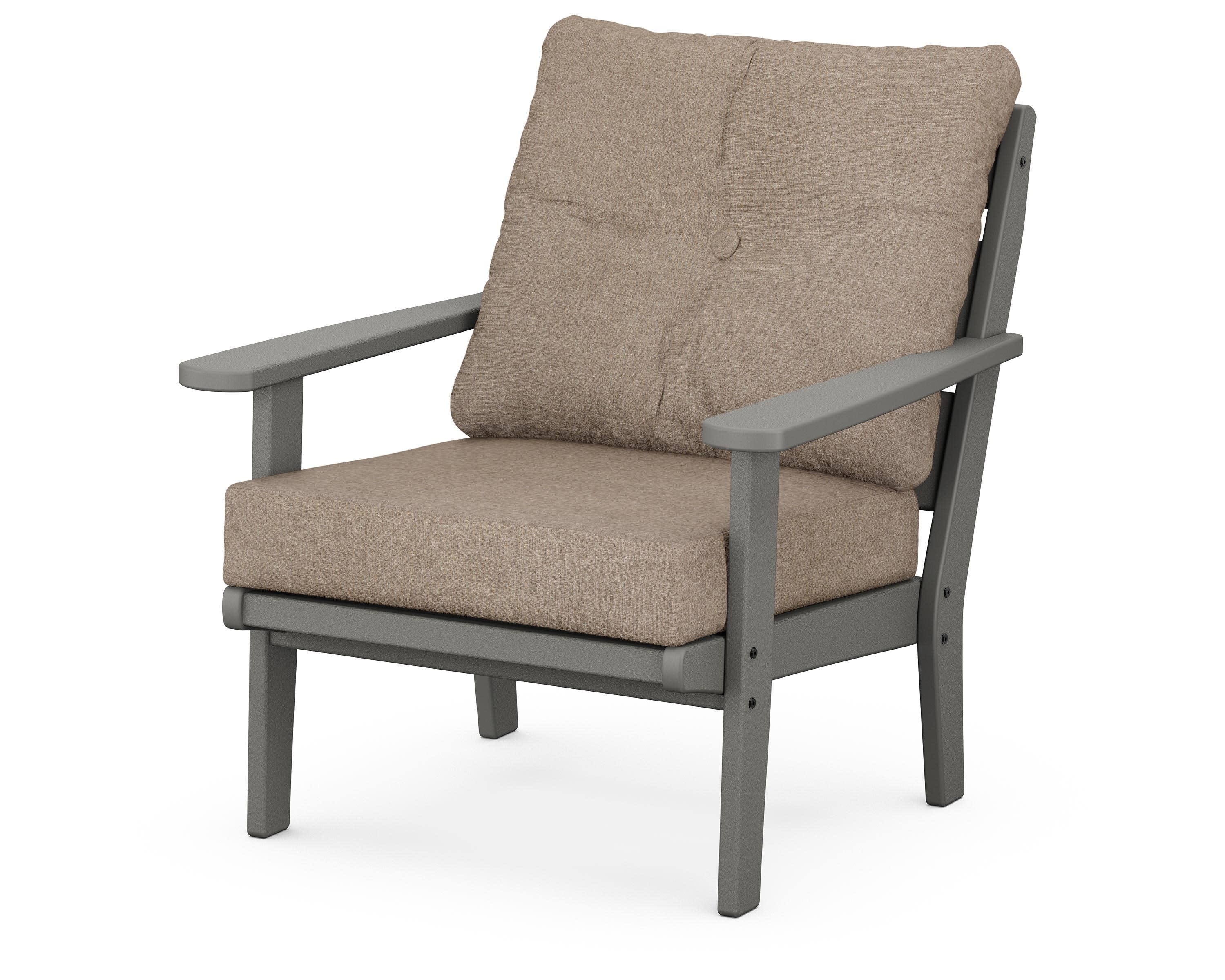Lakeside Deep Seating Chair in Slate Grey / Spiced Burlap