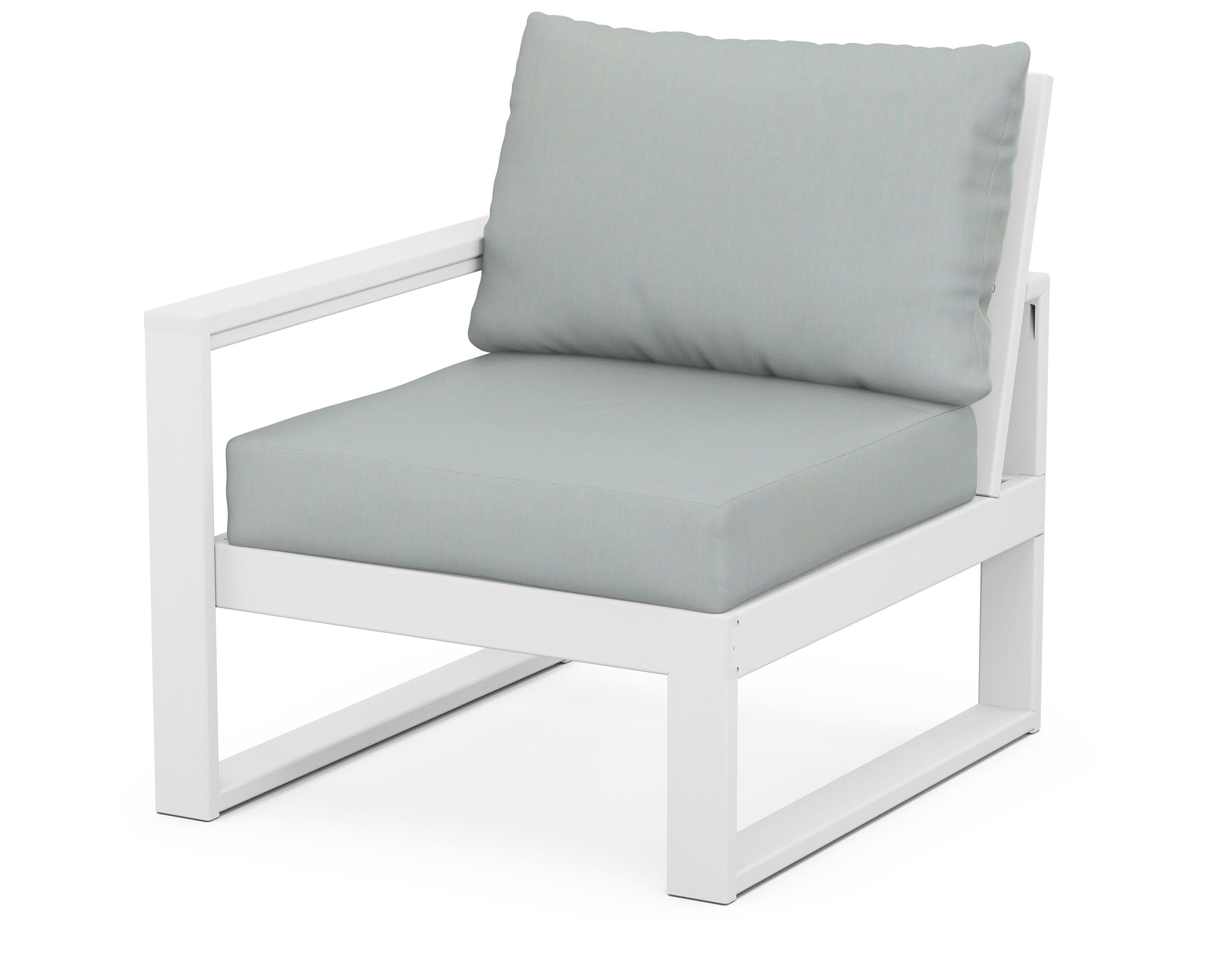 EDGE Modular Left Arm Chair in White / Spa