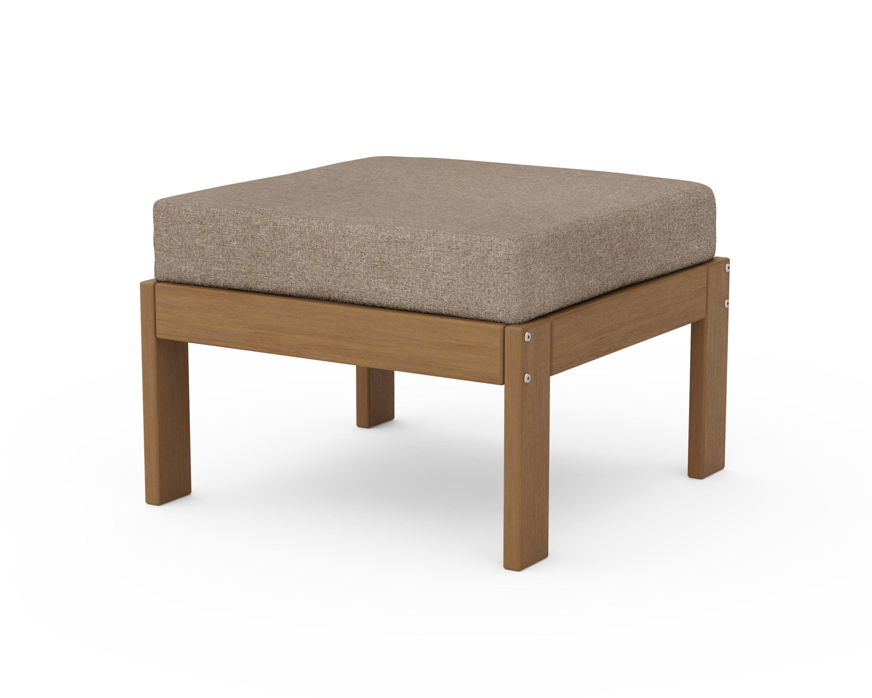 Vineyard Modular Ottoman in Natural / Spiced Burlap