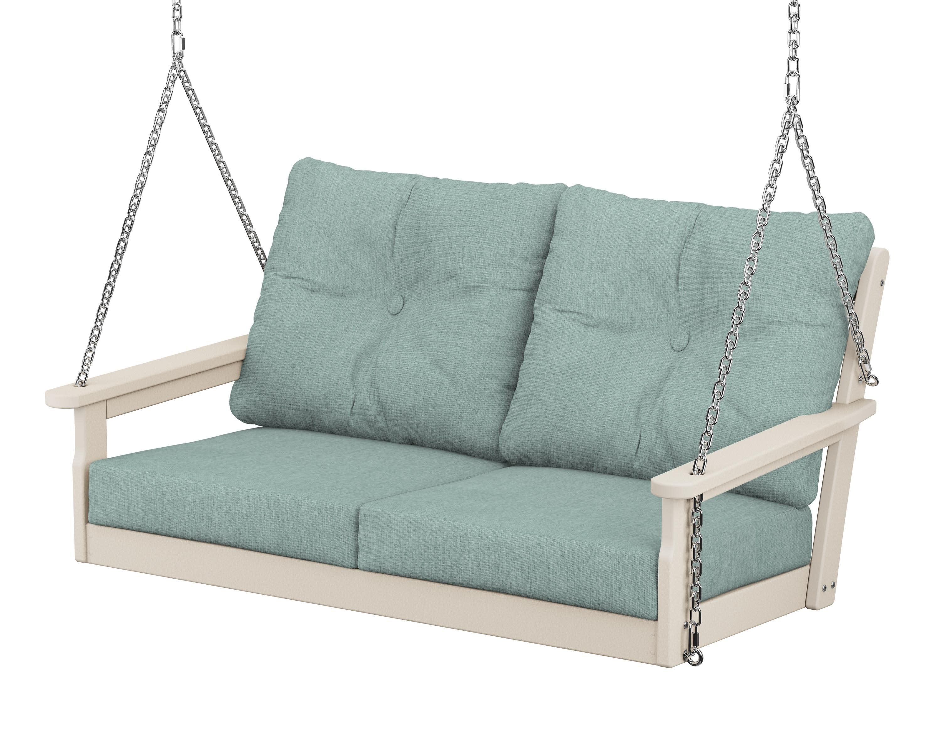 Vineyard Deep Seating Swing in Sand / Glacier Spa