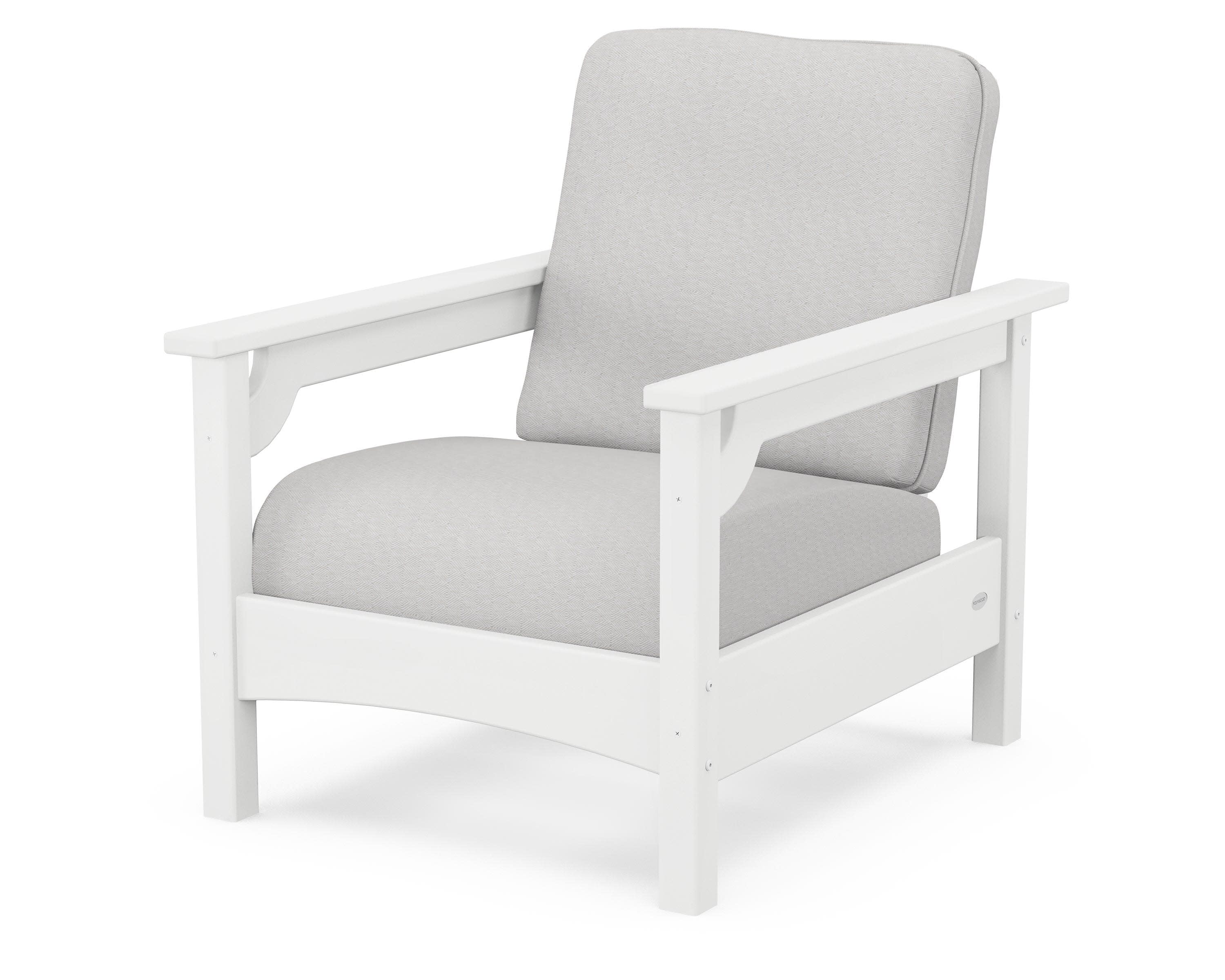 Club Chair in White / Diamond in the Rough