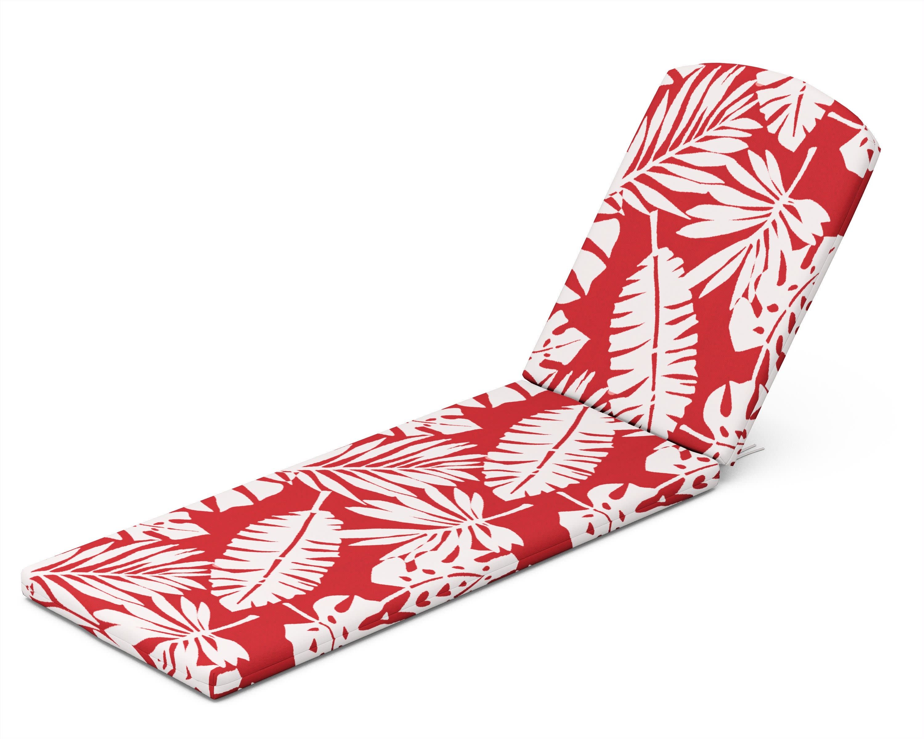 Chaise Cushion in Leaf Crimson