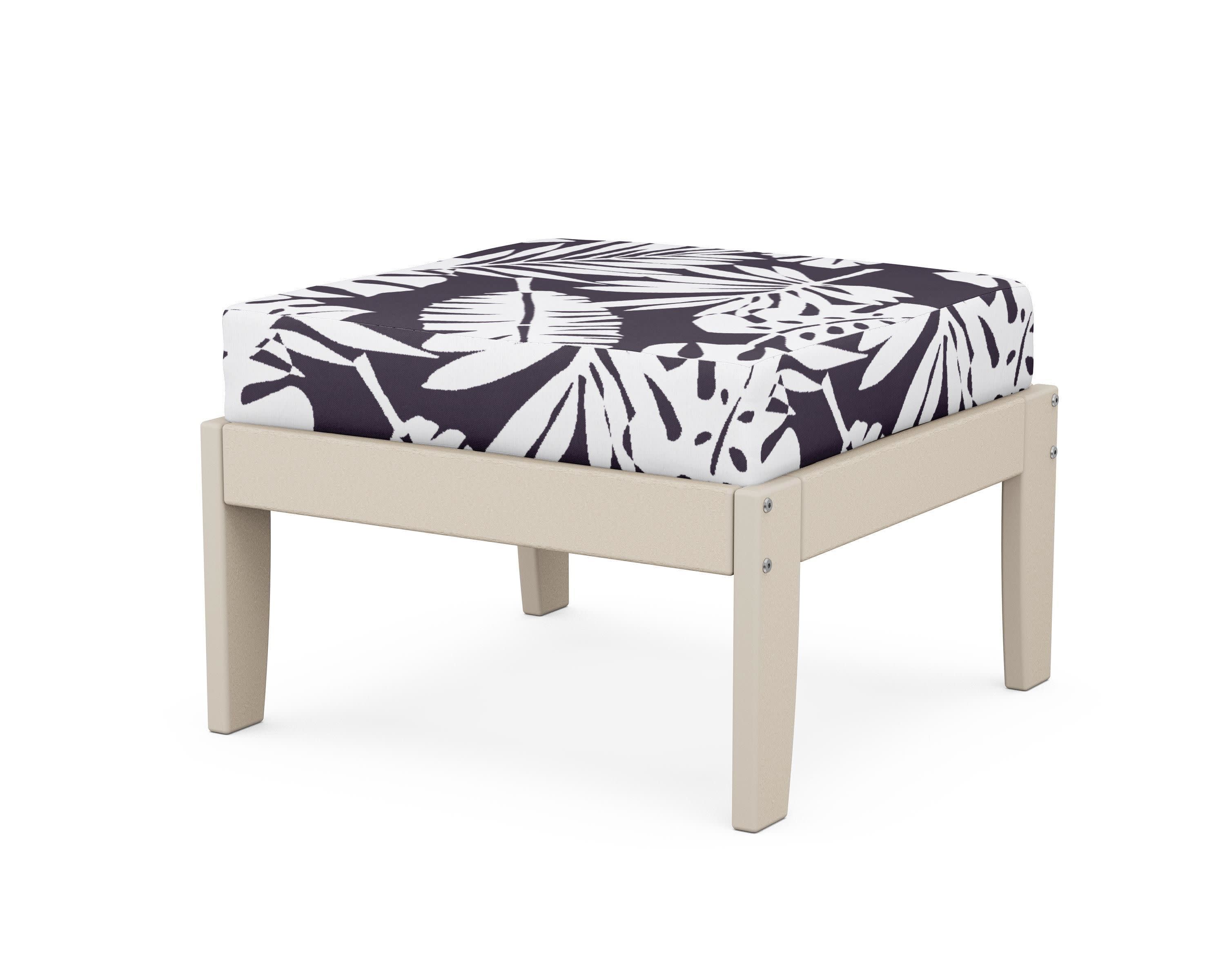 Modular Ottoman - Classic in Sand / Leaf Navy