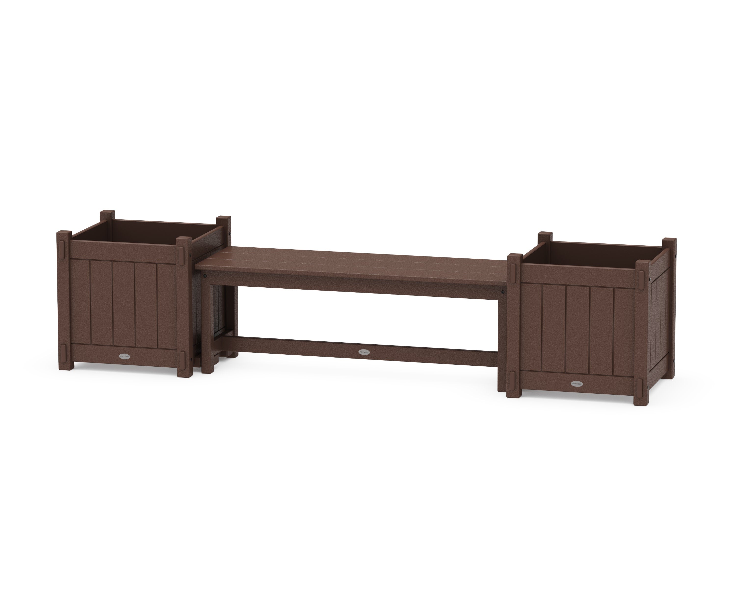 48" Vineyard Straight Planter Bench Set - Large in Mahogany