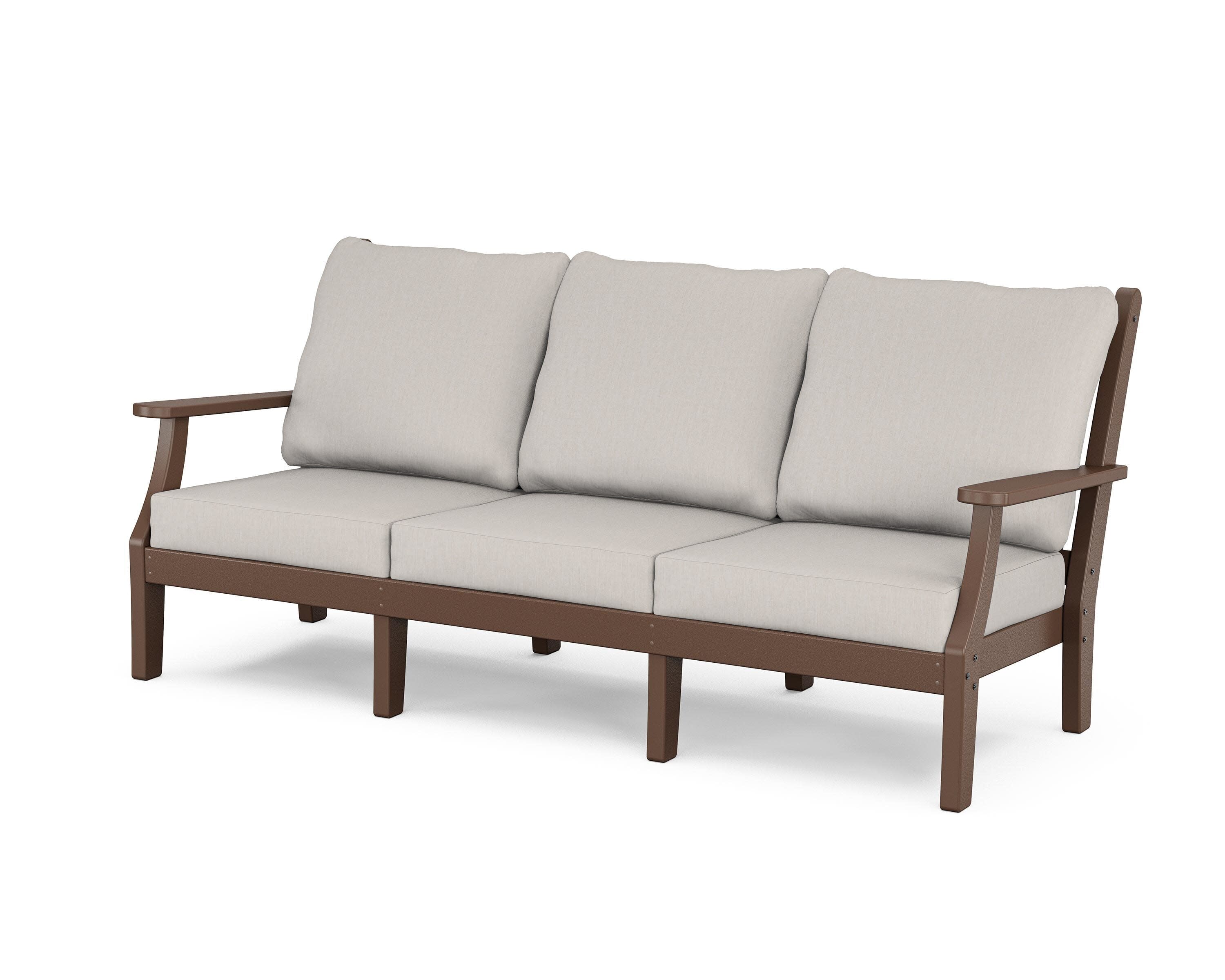 Wovendale Deep Seating Sofa in Mahogany / Cast Ash