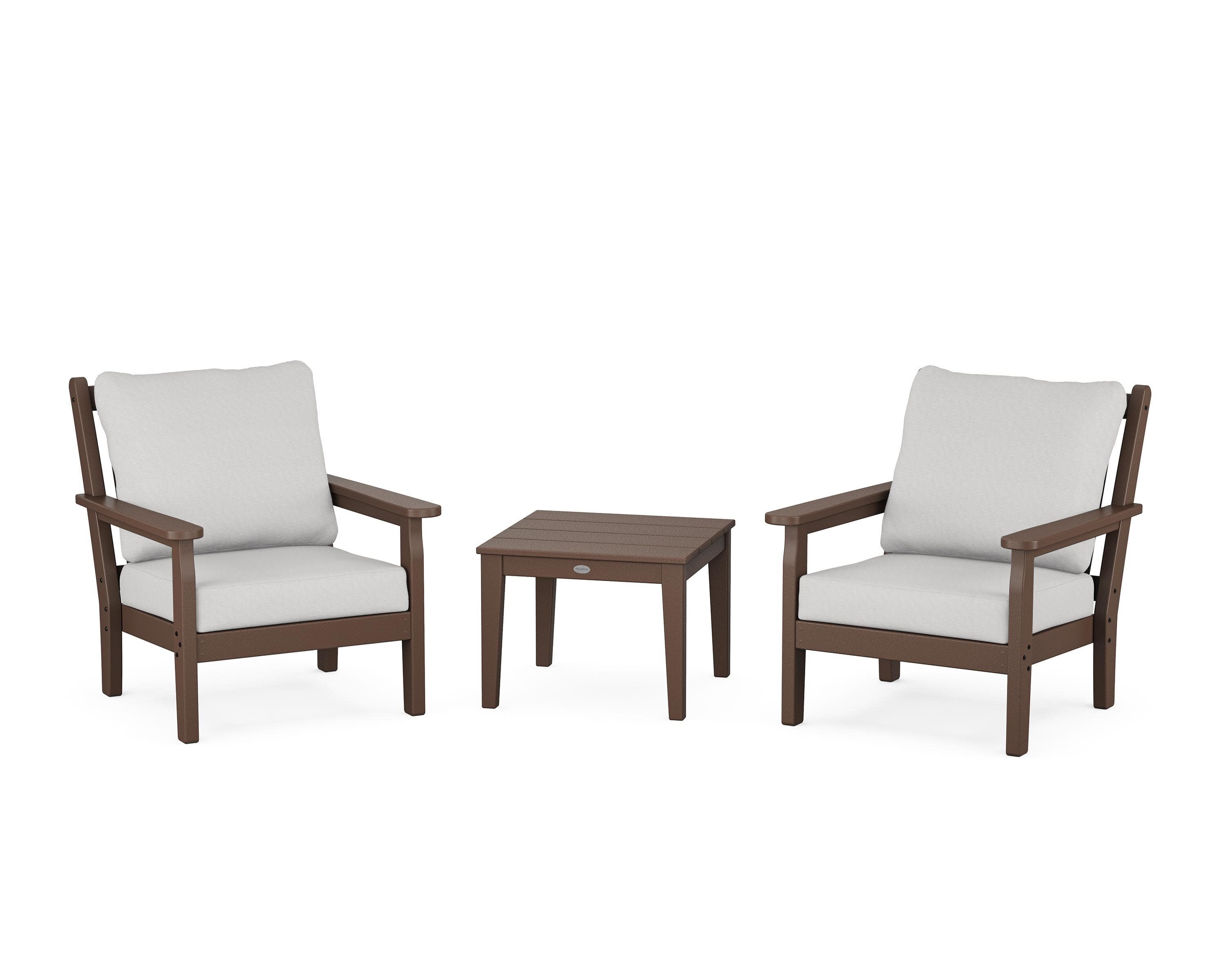 Chippendale 3-Piece Deep Seating Set in Mahogany / Diamond in the Rough