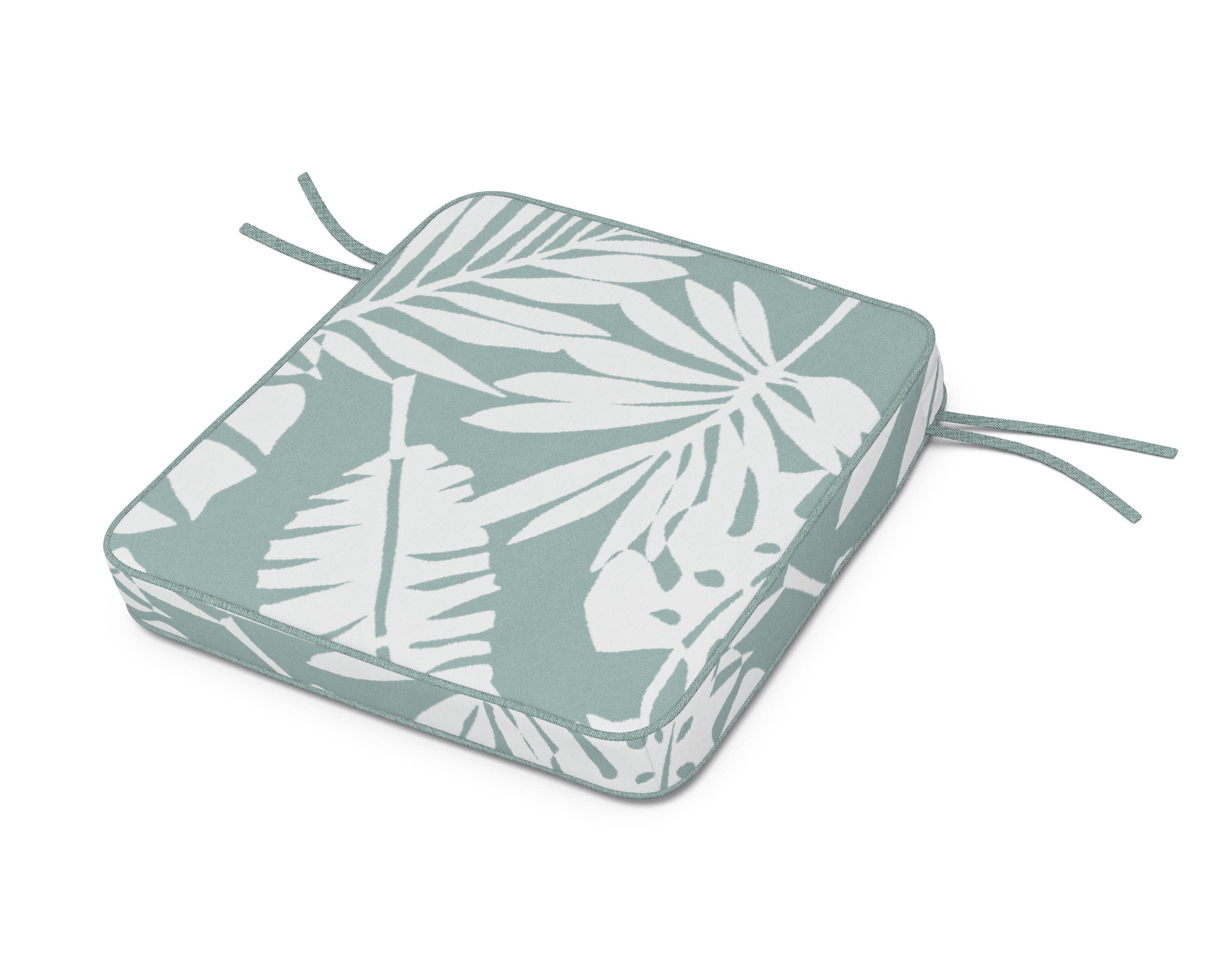 Acadia Dining Arm Seat Cushion in Leaf Glacier Spa
