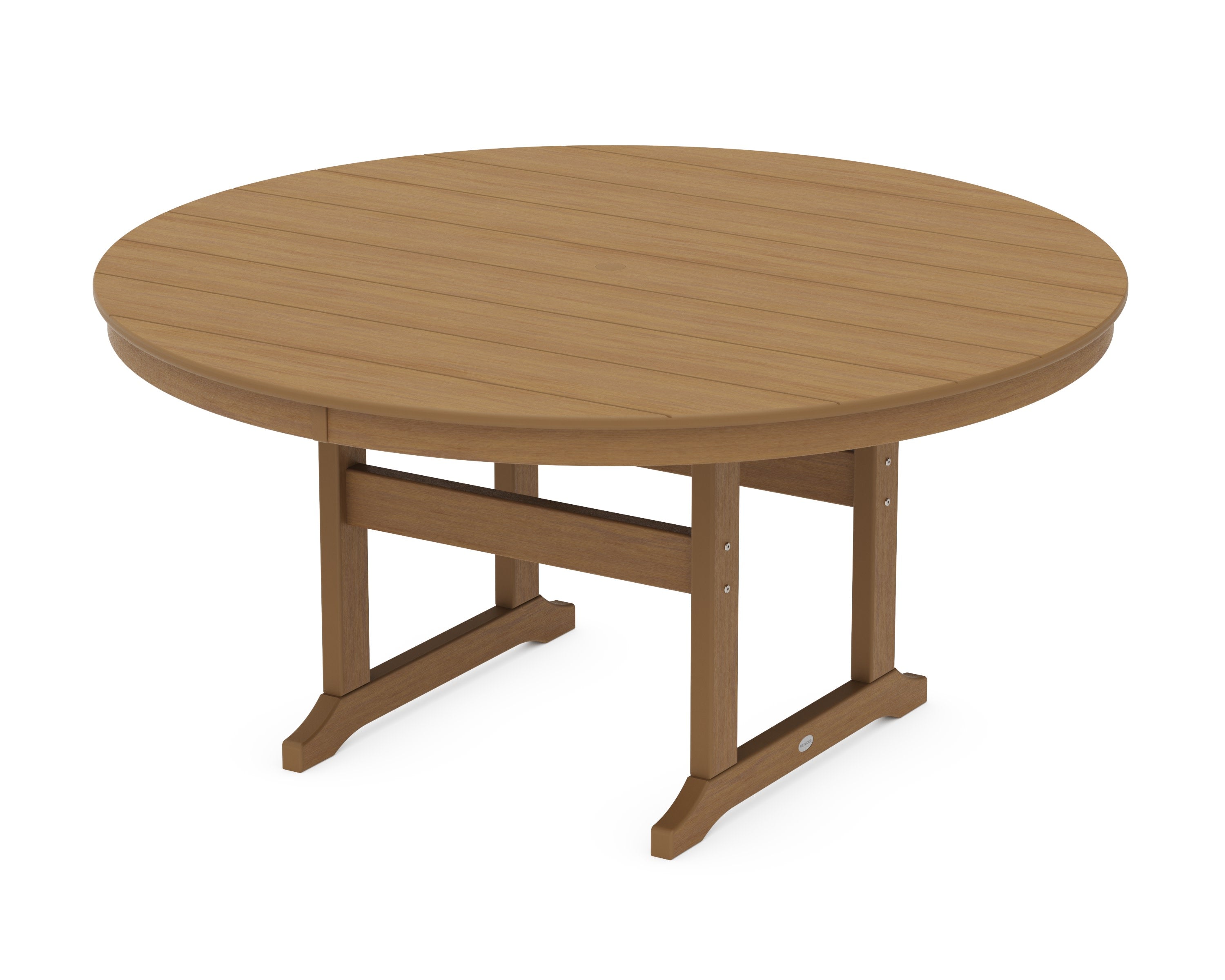 60" Round Farmhouse Dining Table in Natural
