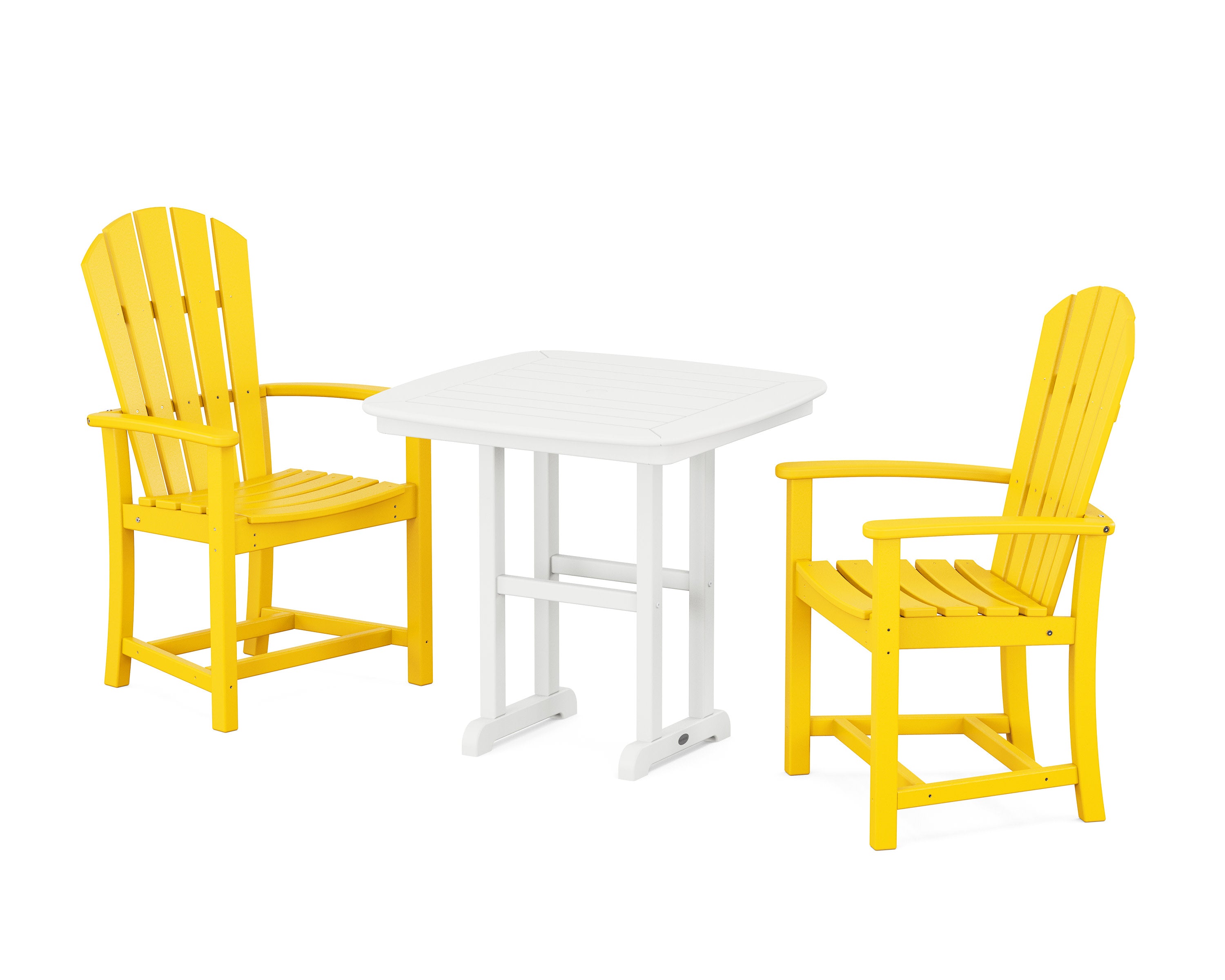 Palm Coast 3-Piece Dining Set in Lemon / White