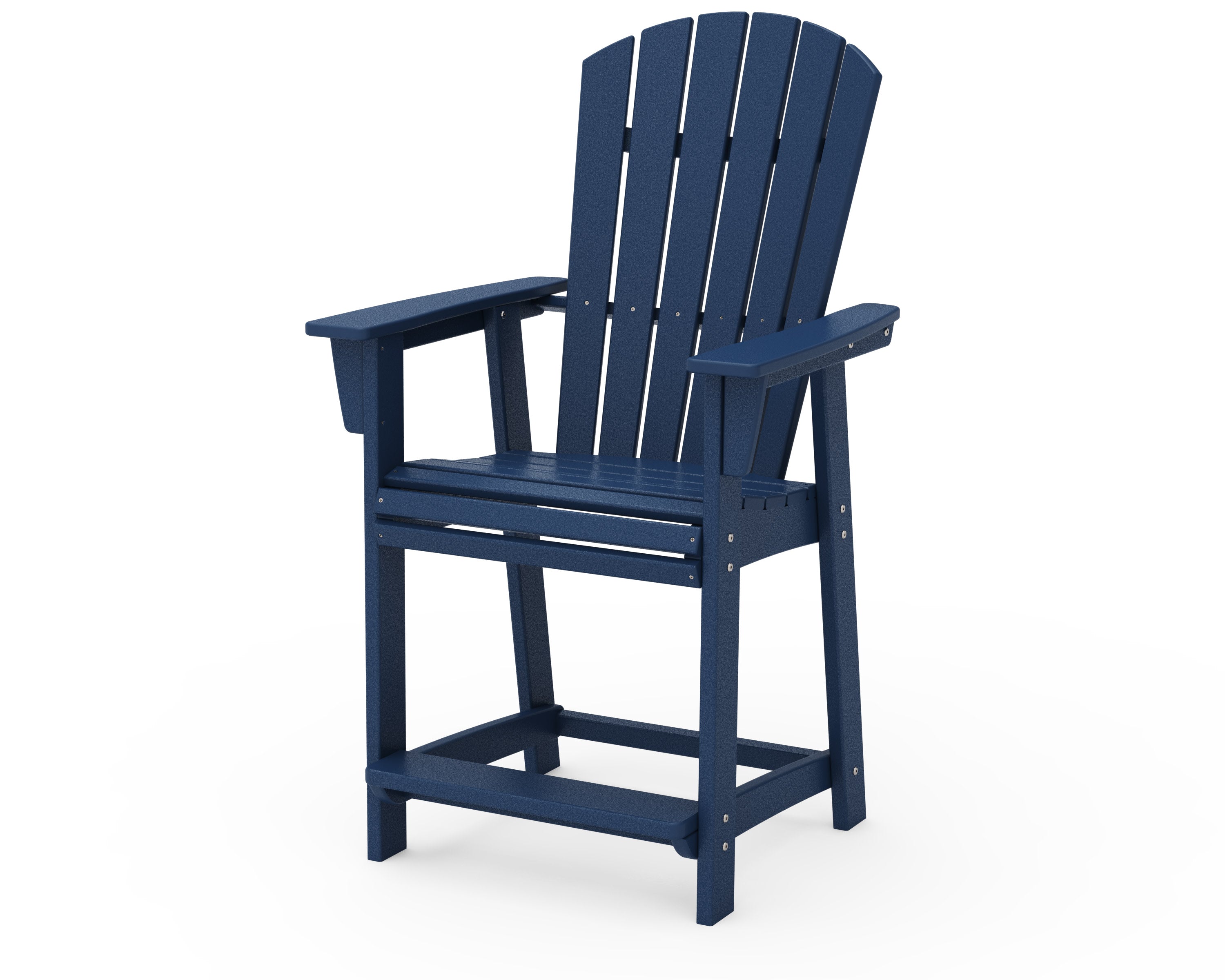 Nautical Curveback Adirondack Counter Chair in Navy