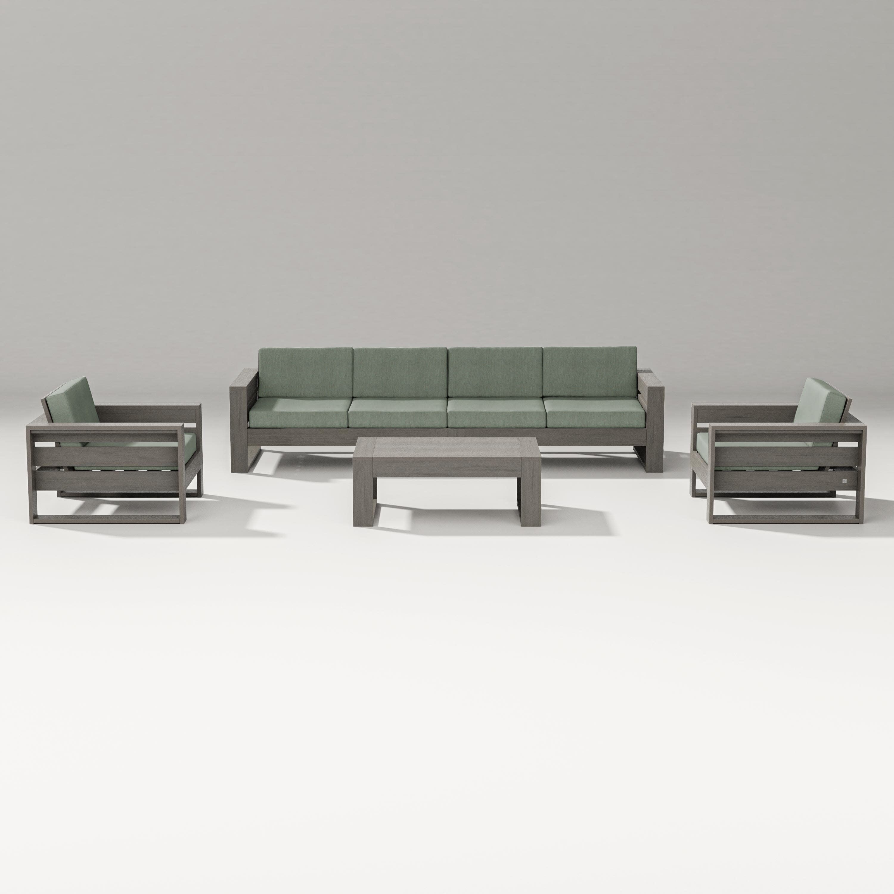 Latitude 5-Piece Lounge Sofa Set in Driftwood / Cast Sage