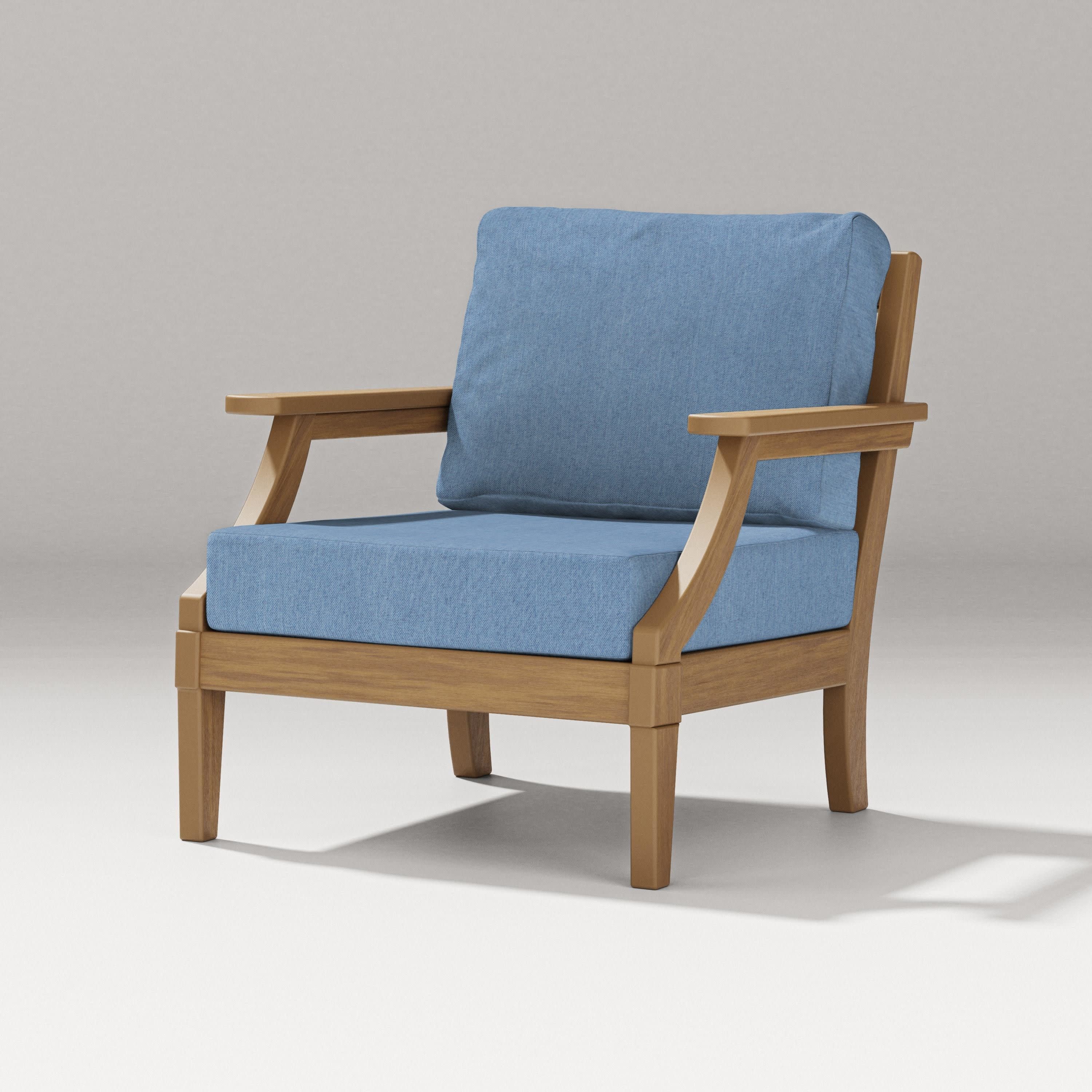 Estate Lounge Chair in Natural / Sky Blue