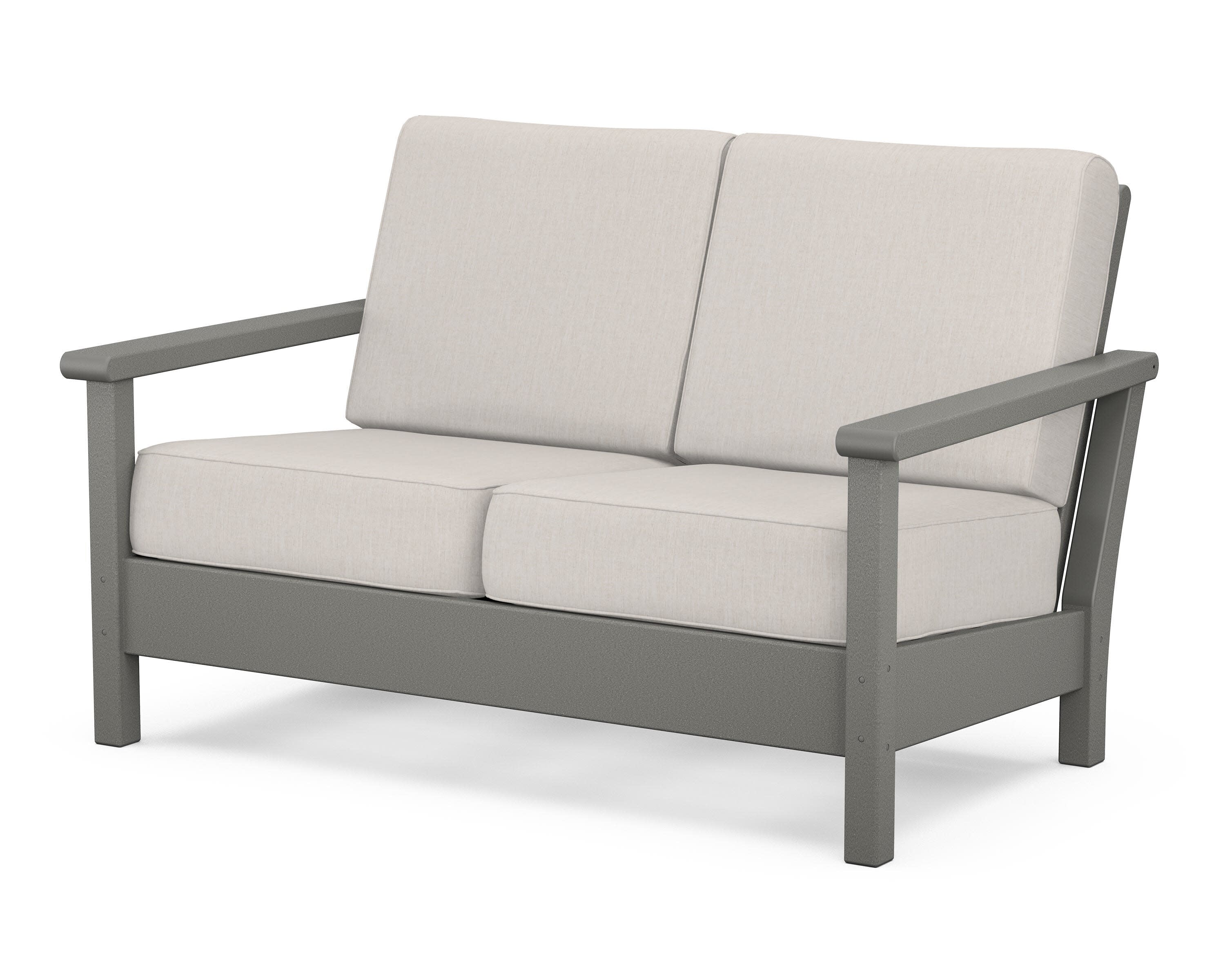 Harbour Deep Seating Loveseat in Slate Grey / Cast Ash