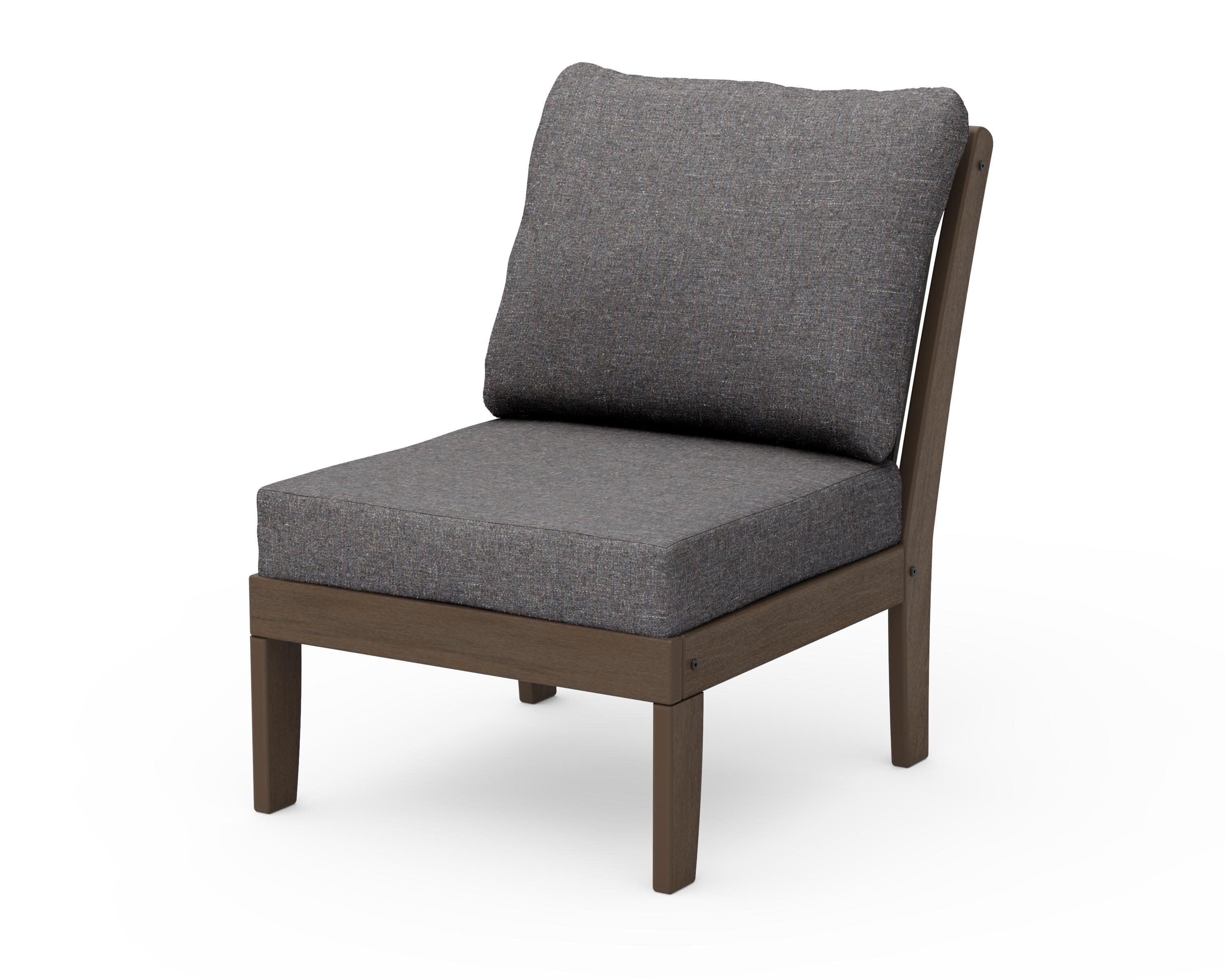 Braxton Modular Armless Chair in Kona / Ash Charcoal