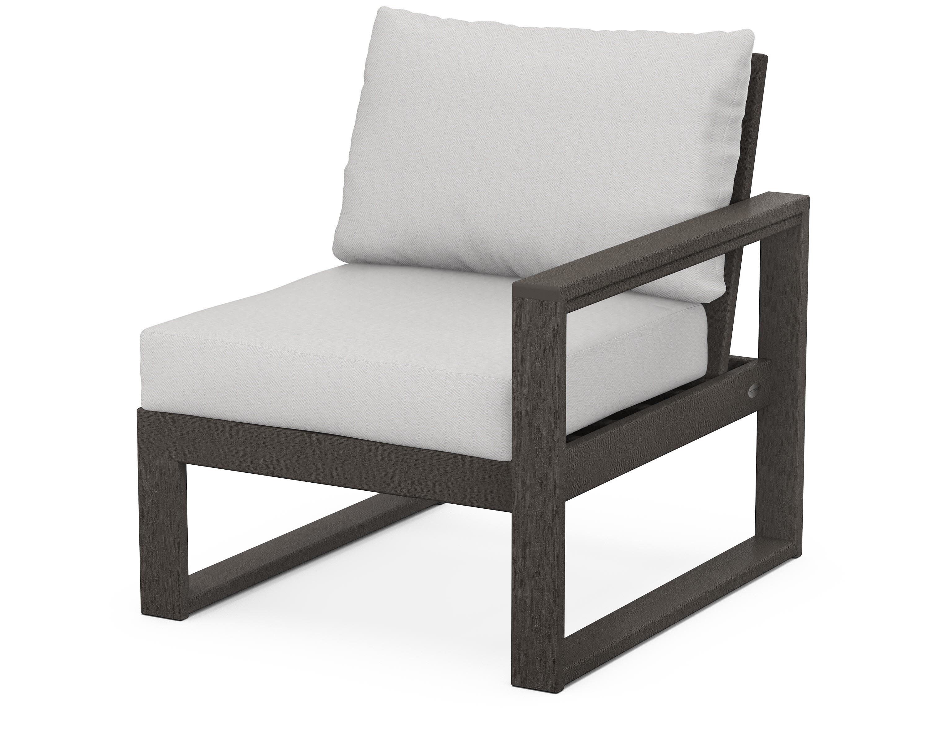 EDGE Modular Right Arm Chair in Vintage Coffee / Diamond in the Rough