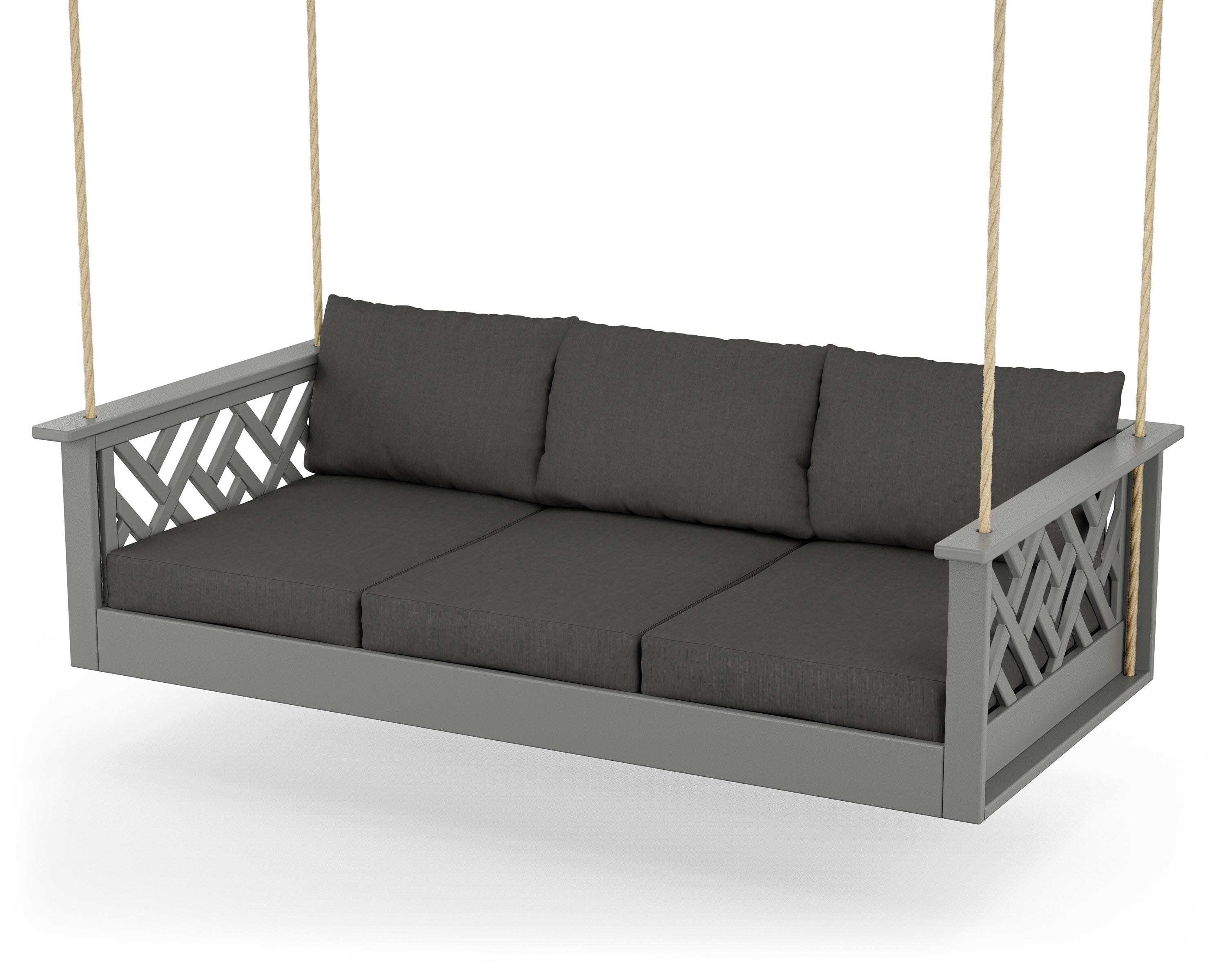 Chippendale Daybed Swing in Slate Grey / Spectrum Carbon