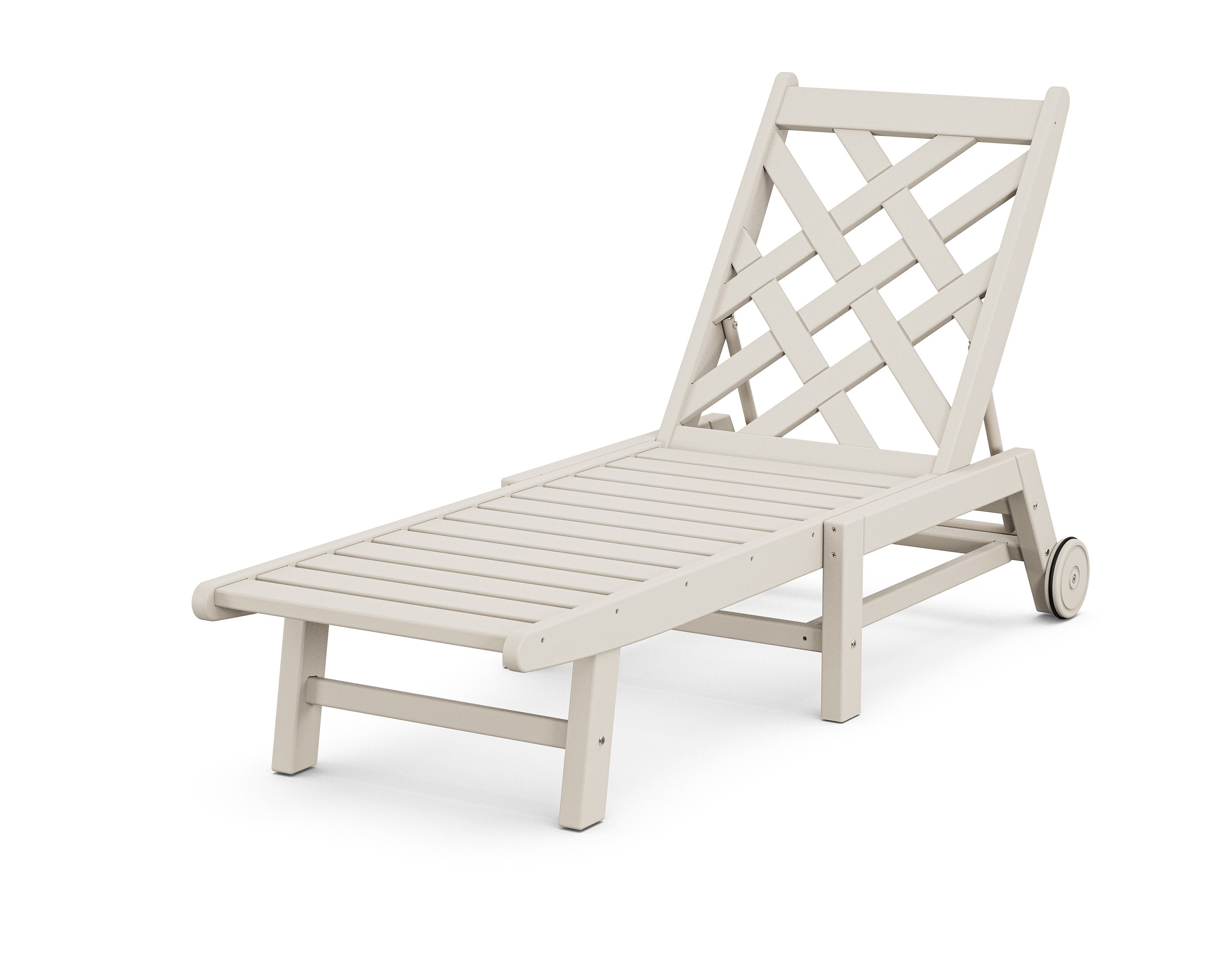 Wovendale Chaise with Wheels in Sand