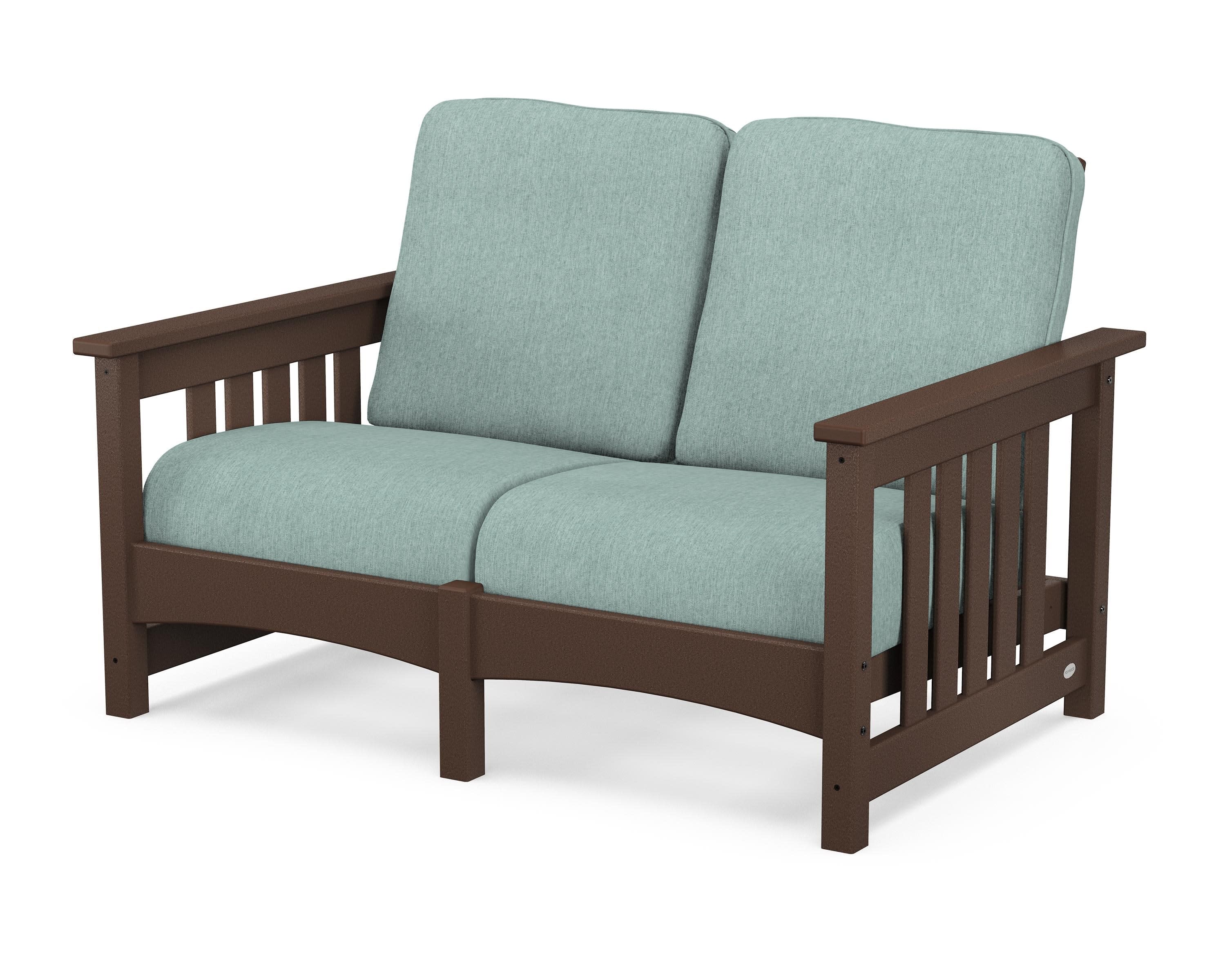 Club Mission Loveseat in Mahogany / Glacier Spa