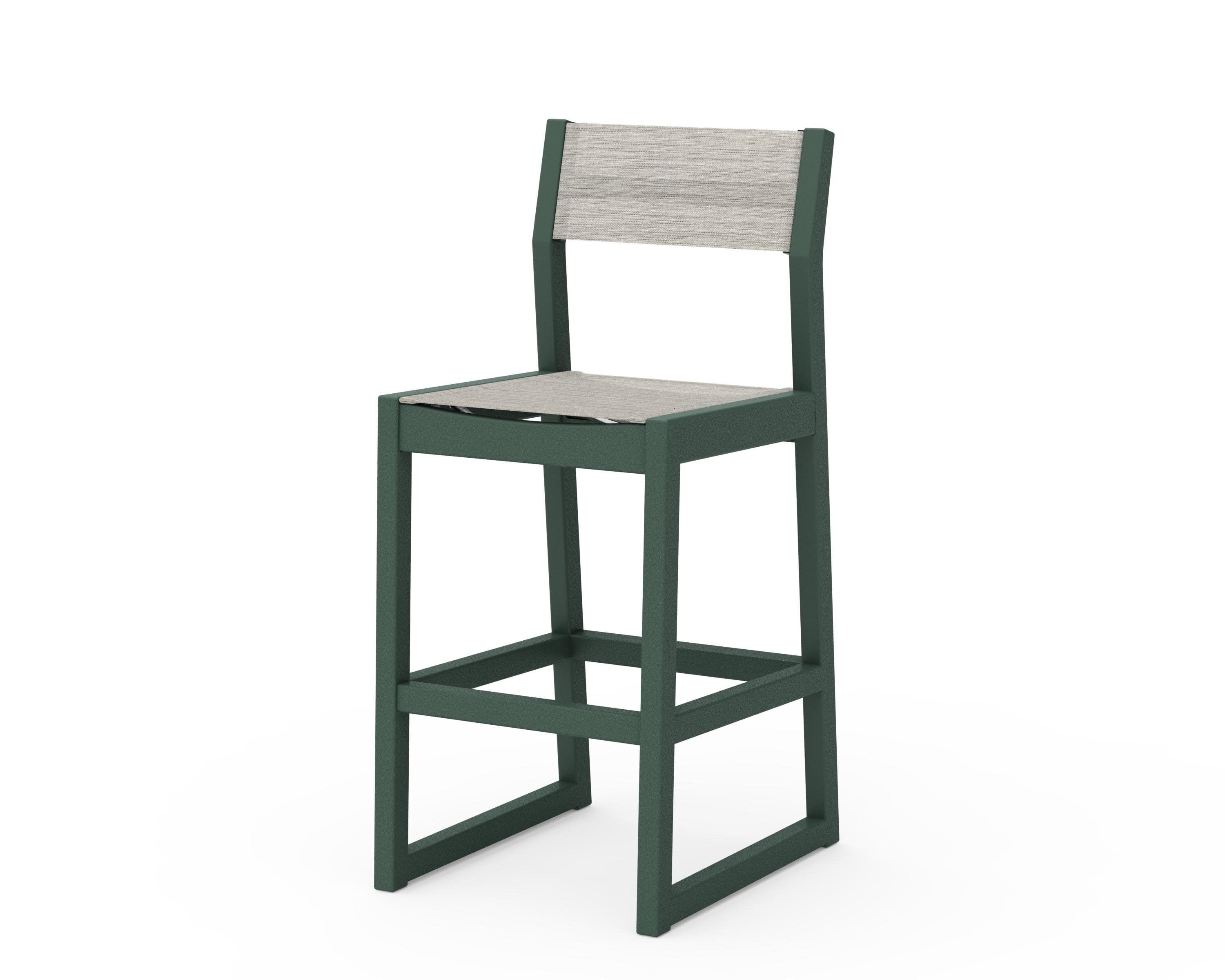 EDGE Sling Bar Side Chair in Green / Birch Sling