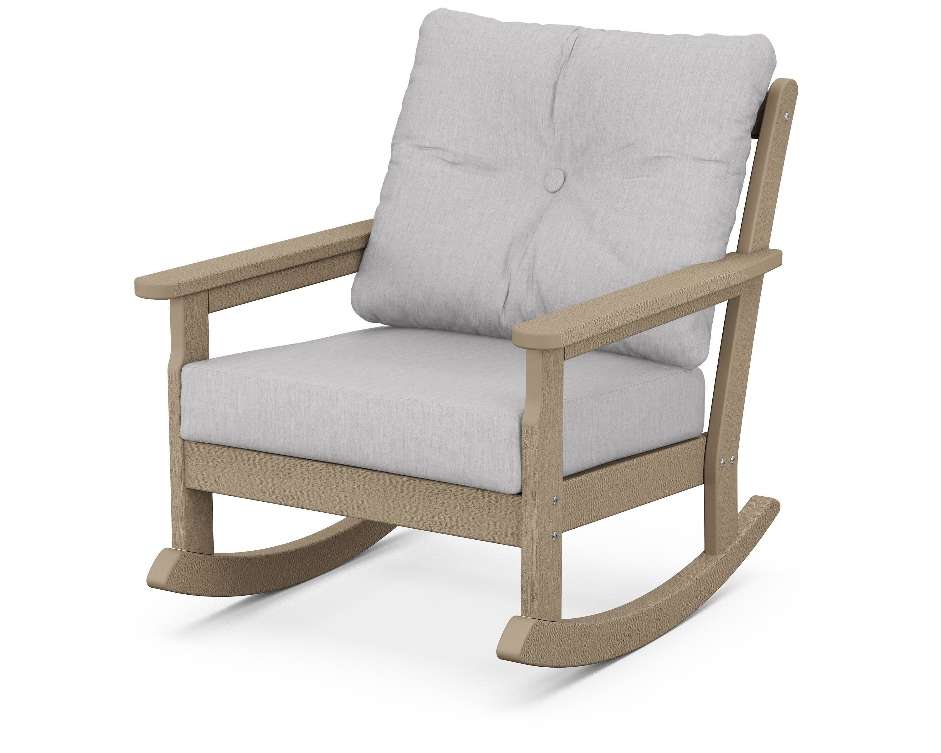 Vineyard Deep Seating Rocking Chair in Vintage Sahara / Granite