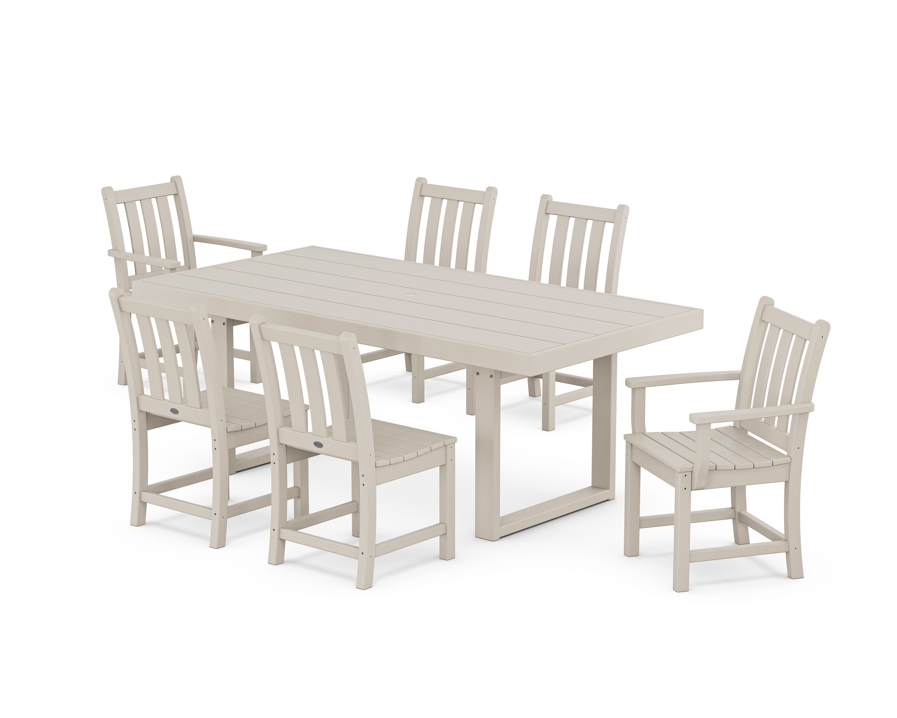 Traditional Garden 7-Piece Dining Set in Sand