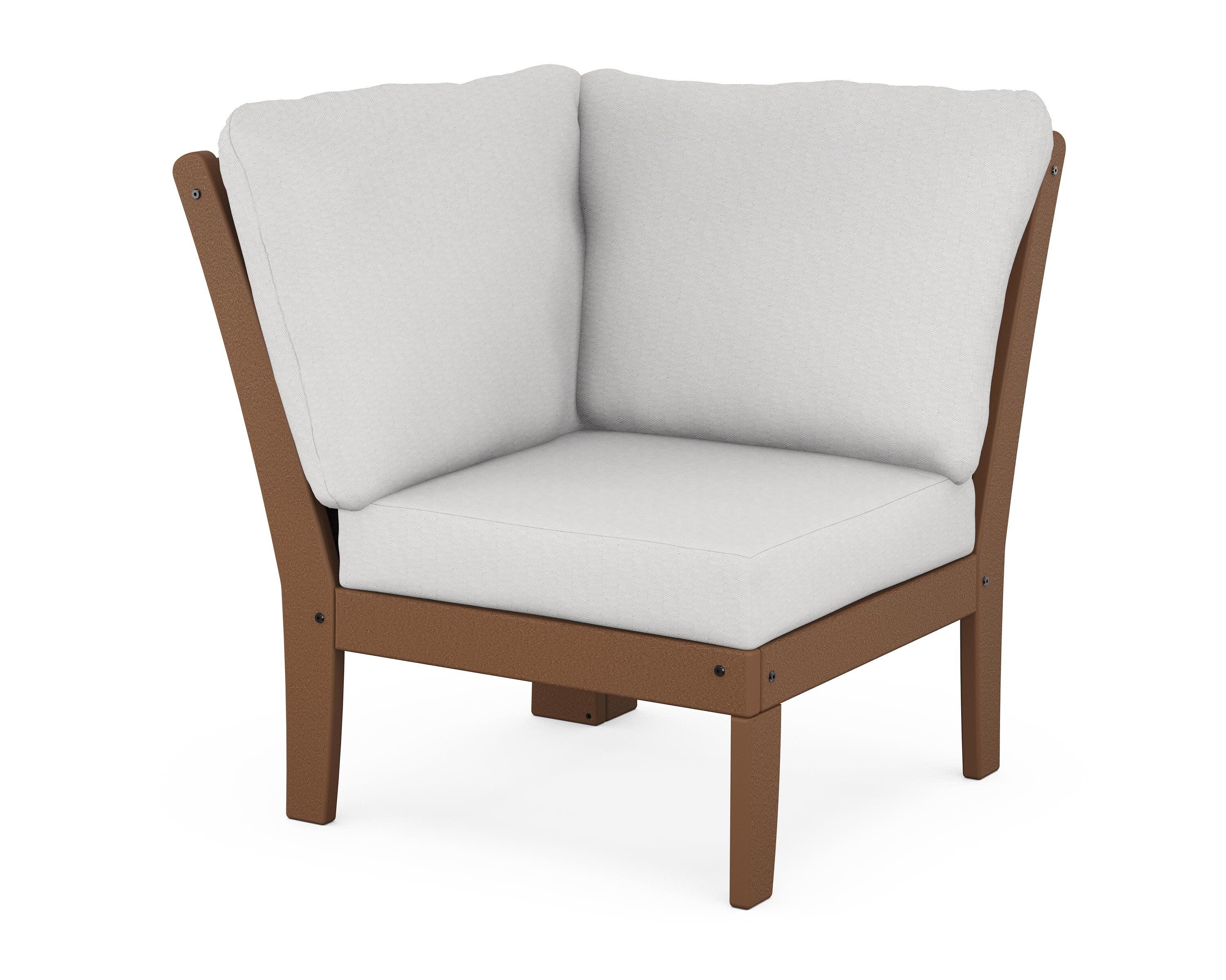 Braxton Modular Corner Chair in Teak / Diamond in the Rough