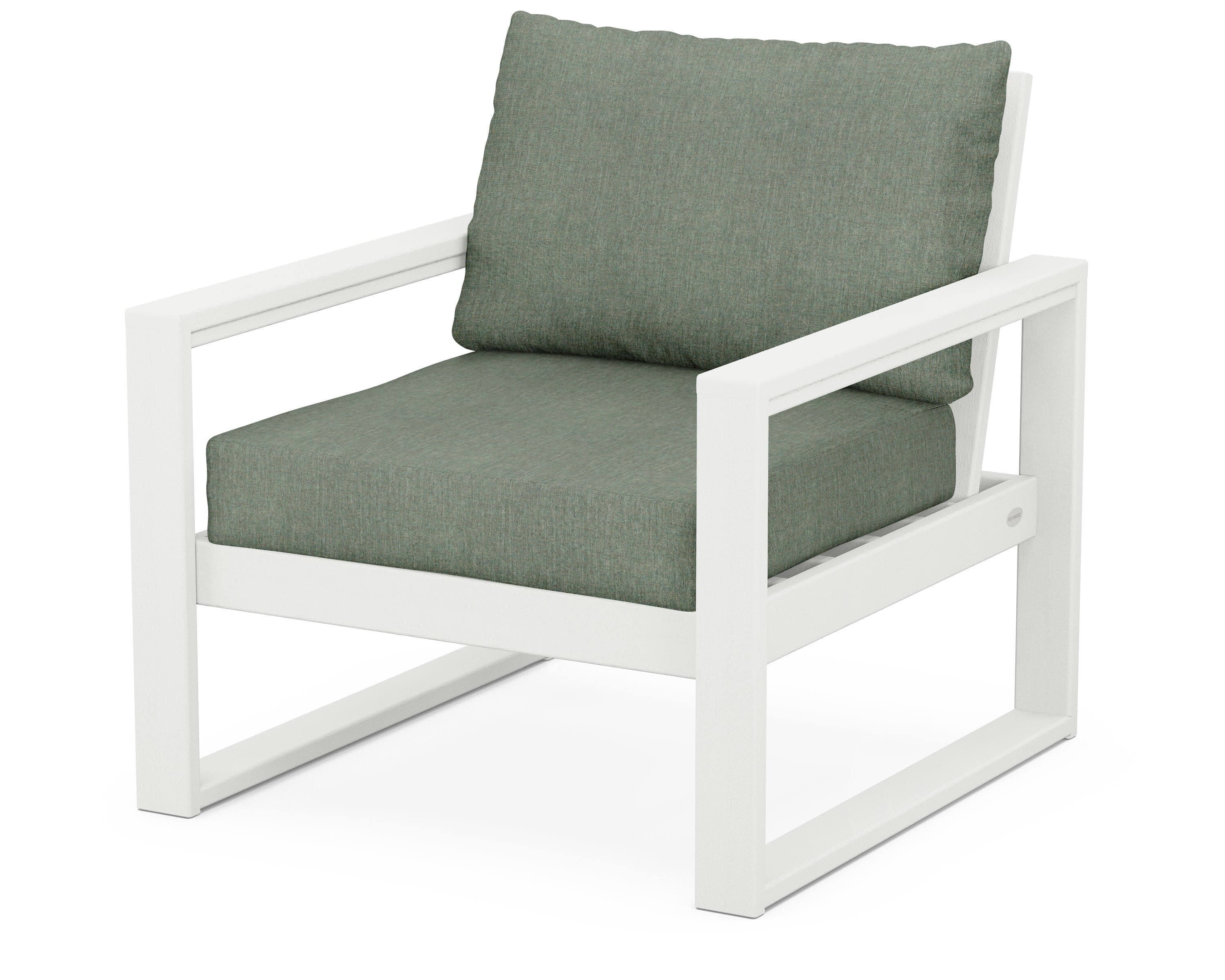 EDGE Club Chair in Vintage White / Cast Sage