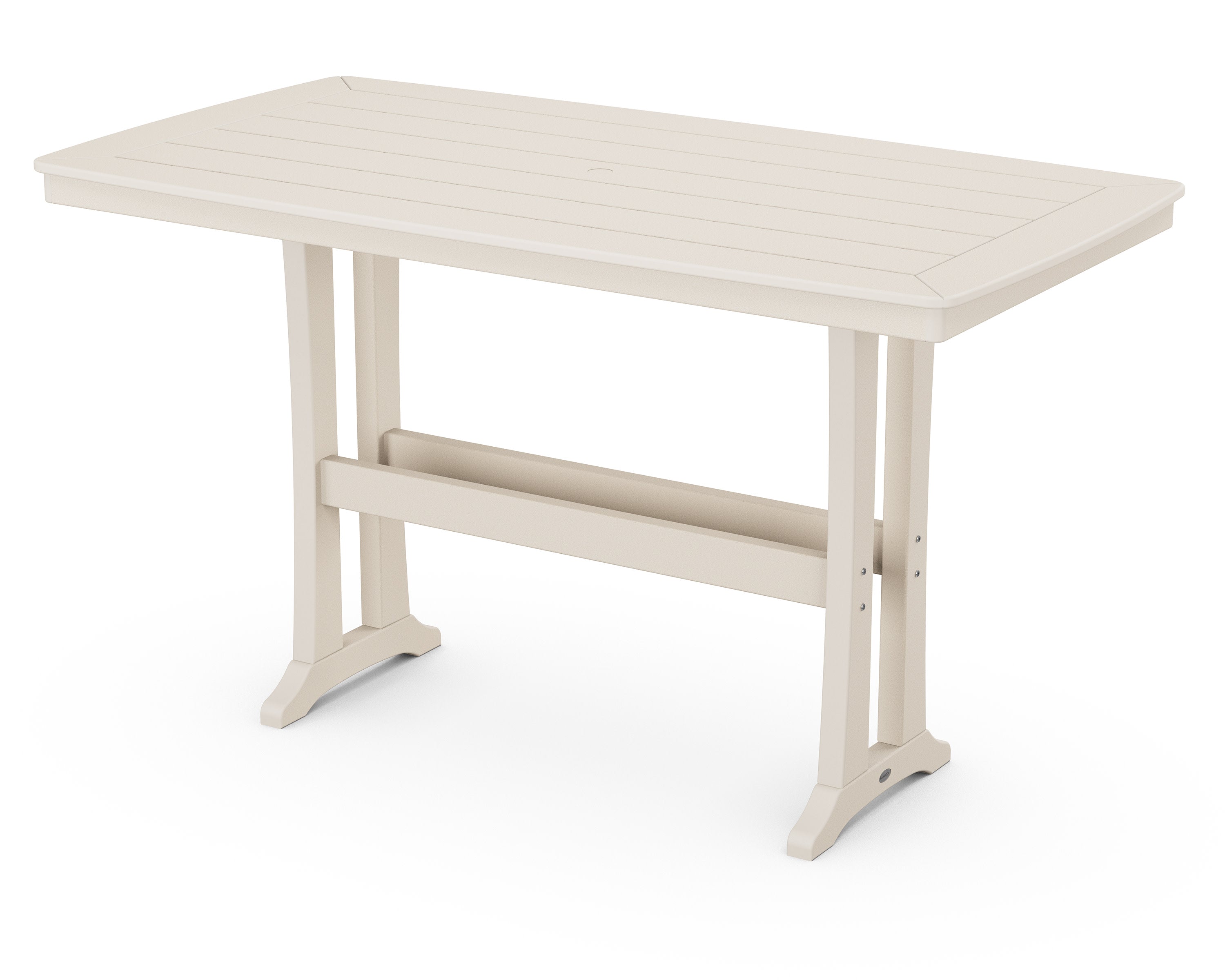 Nautical Trestle 38" x 73" Bar Table in Sand