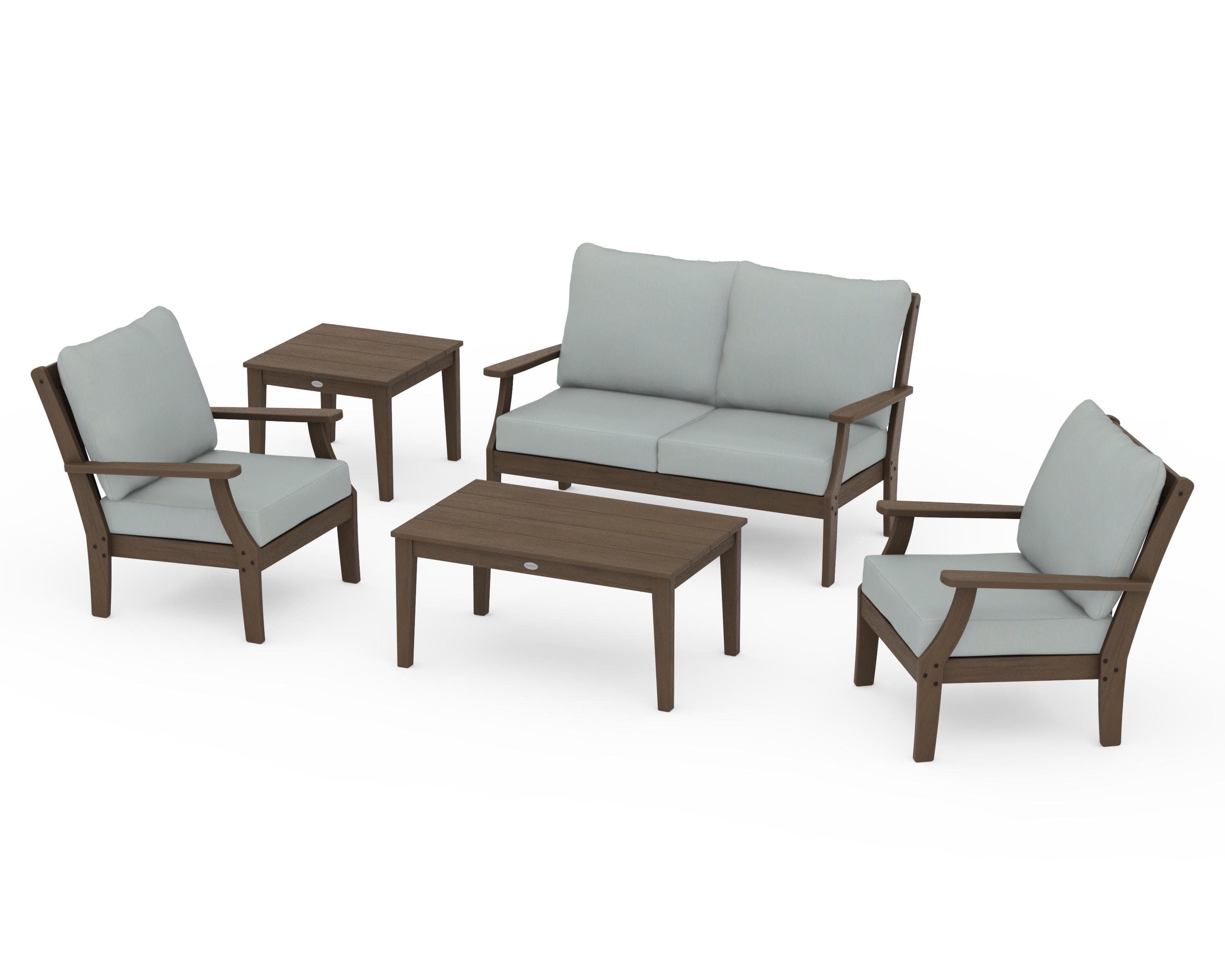 Braxton 5-Piece Deep Seating Set in Kona / Spa