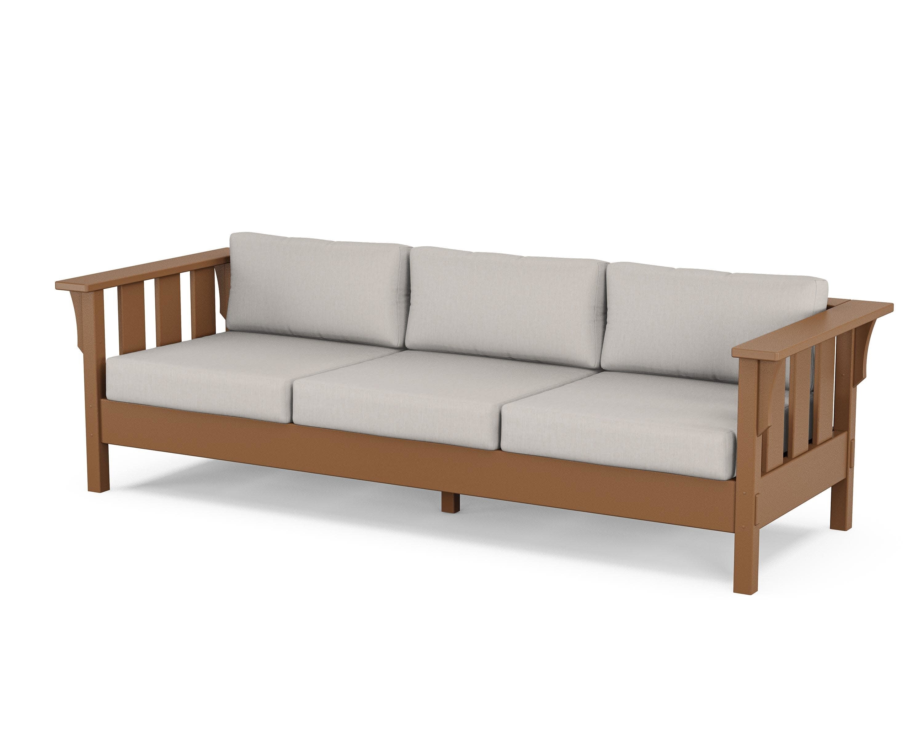 Acadia Deep Seating Sofa in Teak / Cast Ash