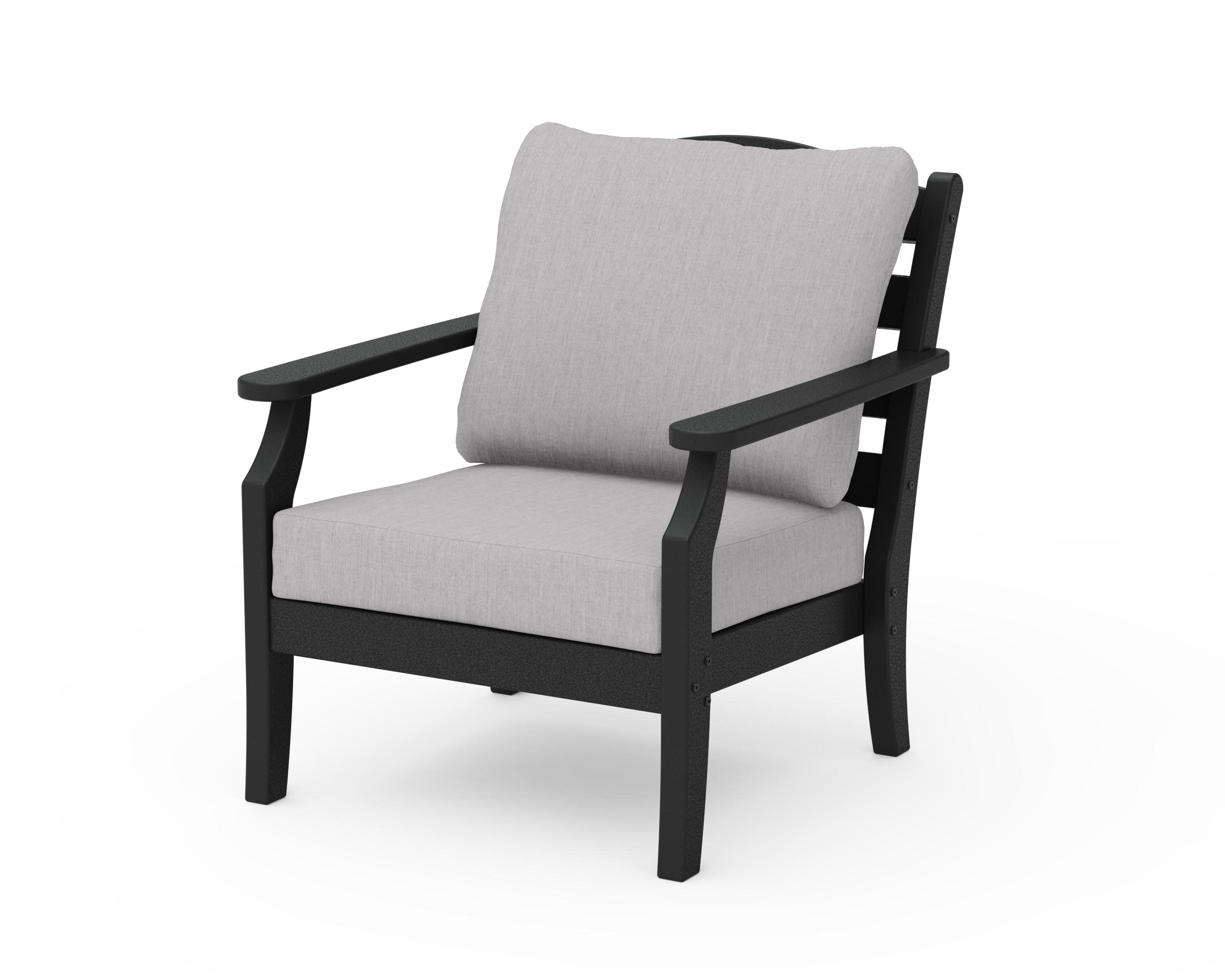 Savannah Deep Seating Chair in Black / Granite