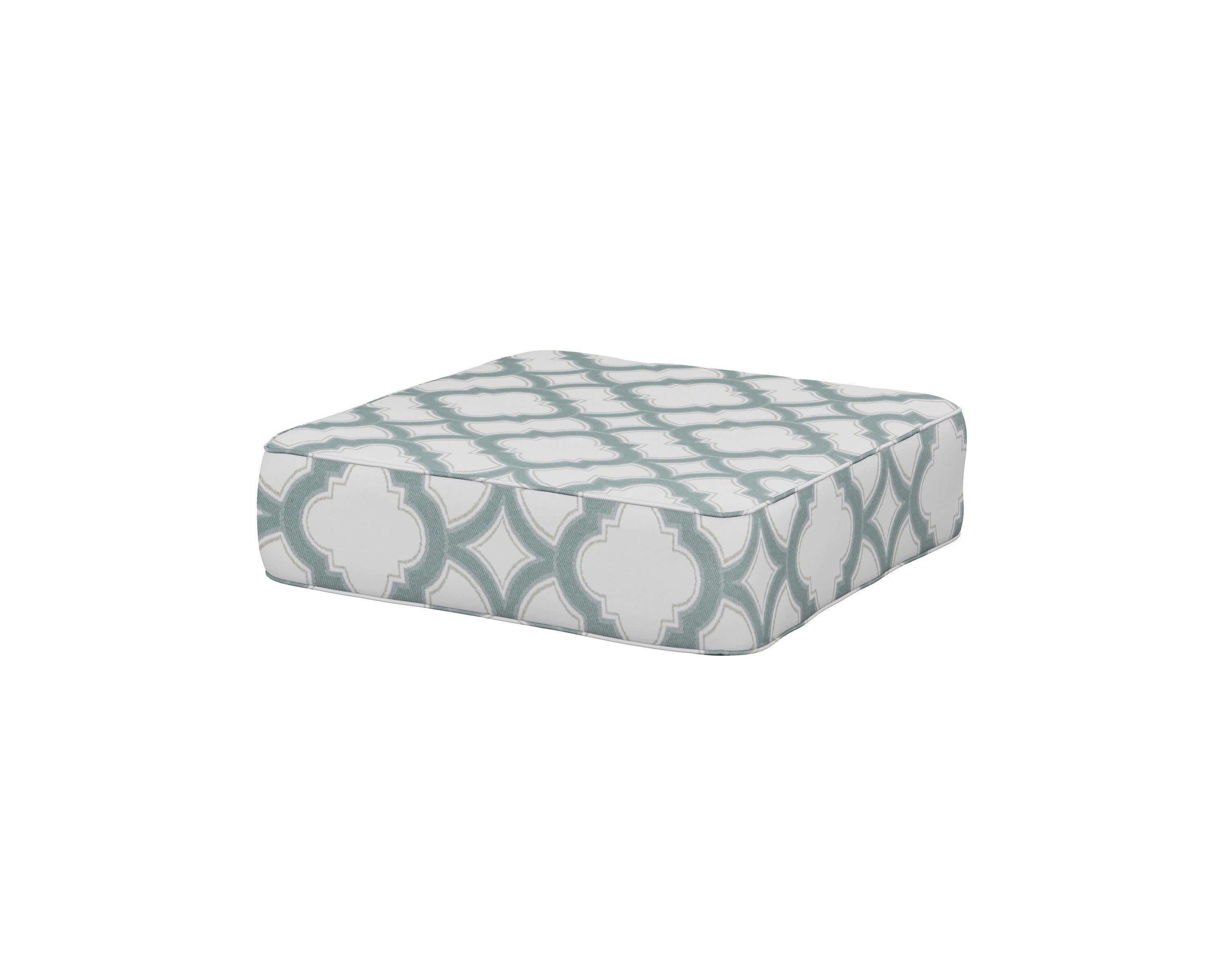 Ateeva 4000 Ottoman Cushion in Trellis Glacier Spa