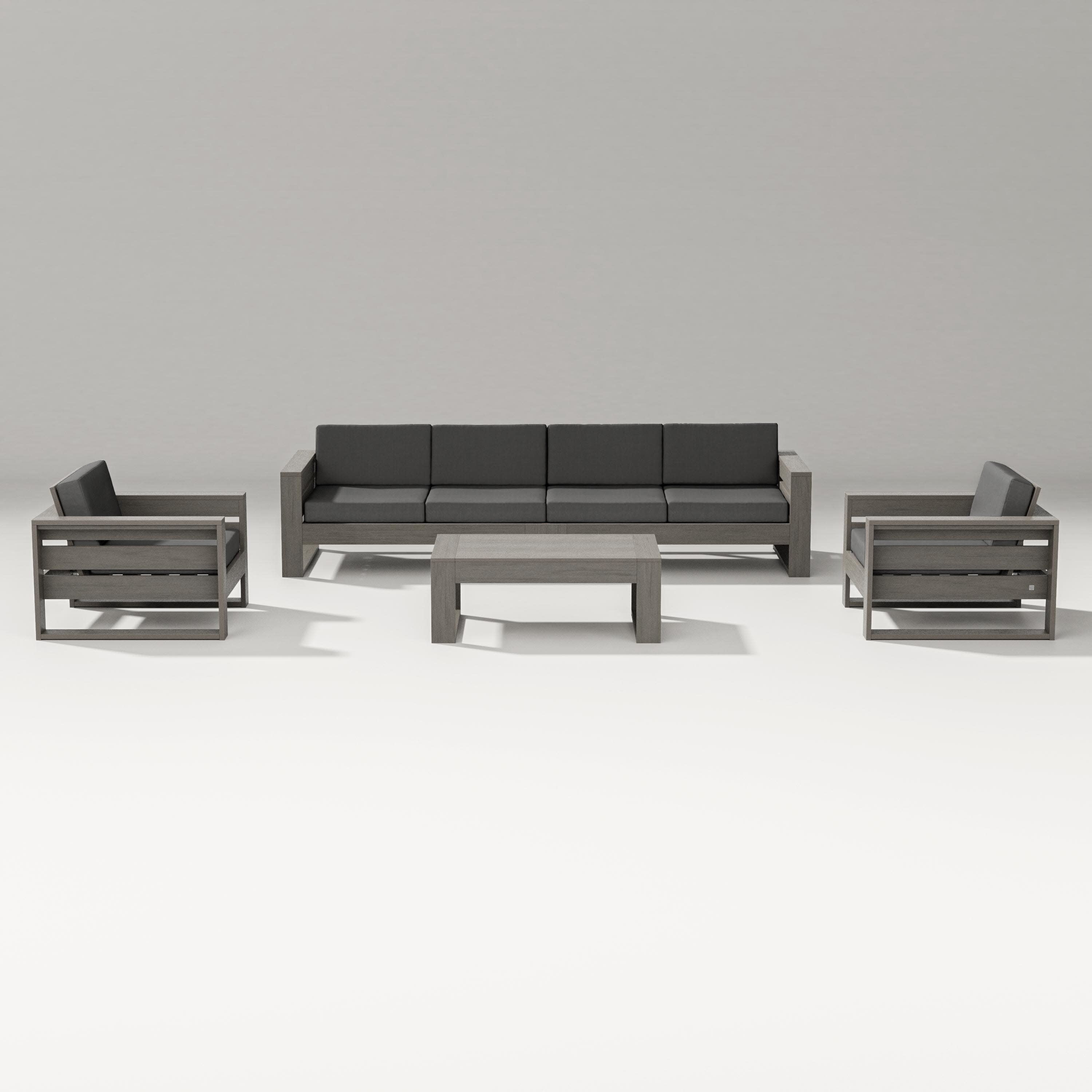 Latitude 5-Piece Lounge Sofa Set in Driftwood / Spectrum Carbon