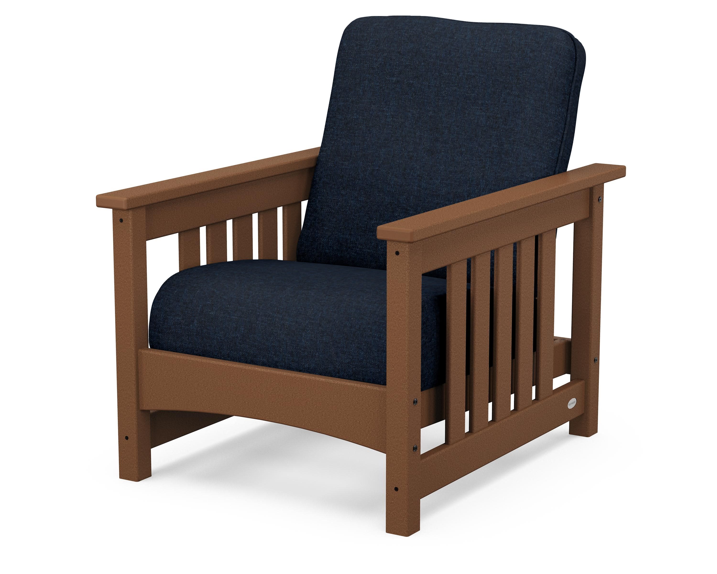 Club Mission Chair in Teak / Marine Indigo