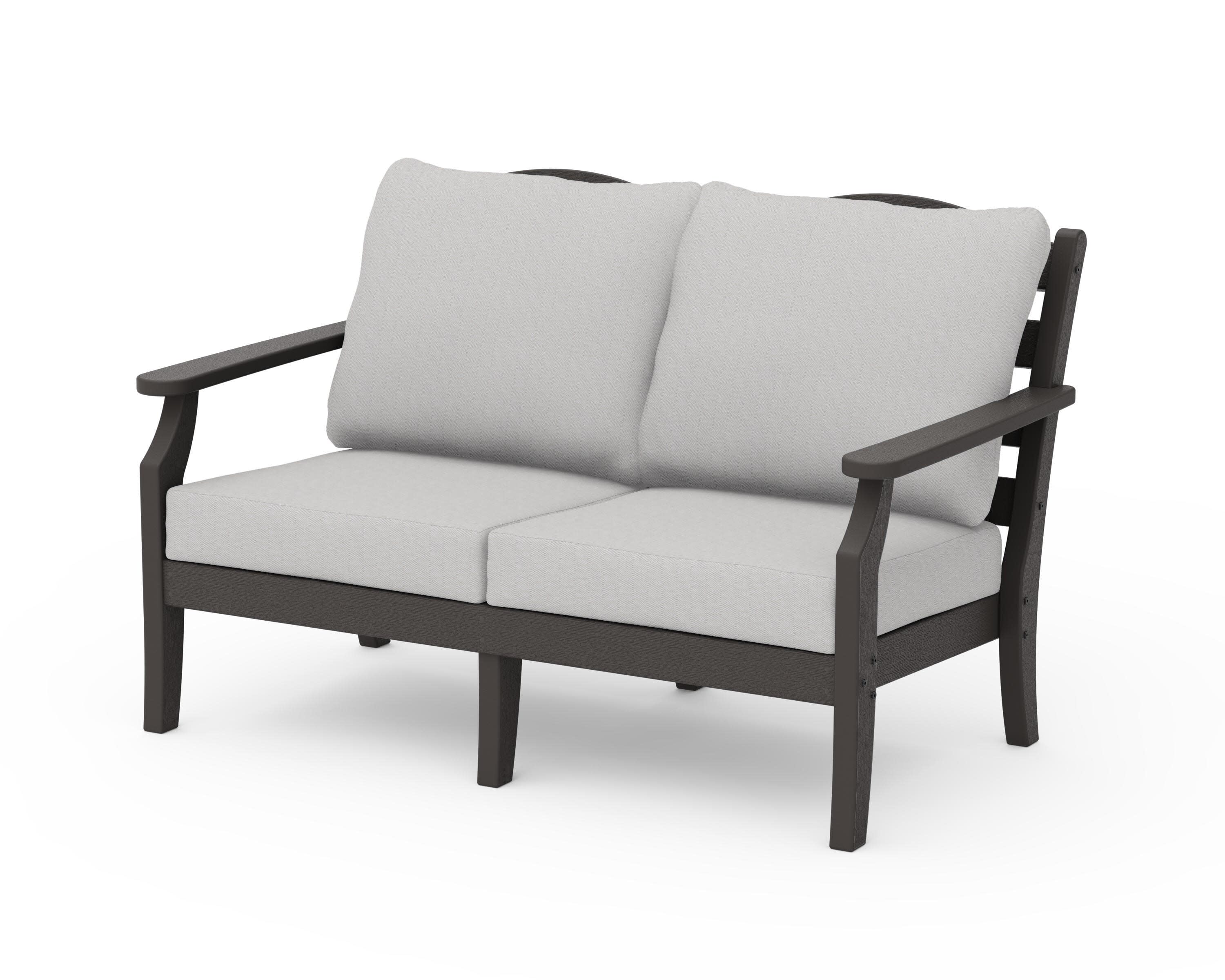 Savannah Deep Seating Loveseat in Vintage Coffee / Diamond in the Rough