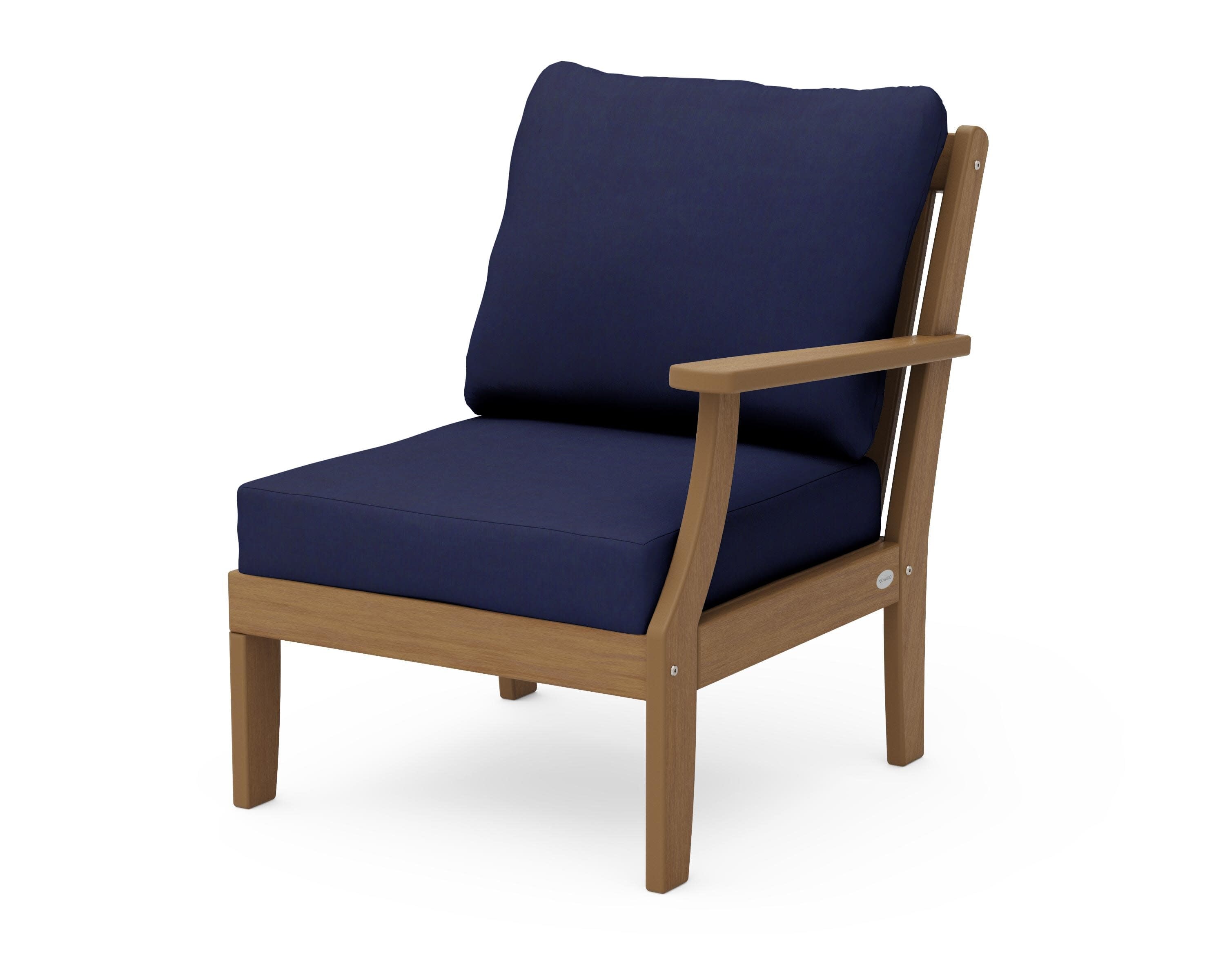 Braxton Modular Right Arm Chair in Natural / Navy