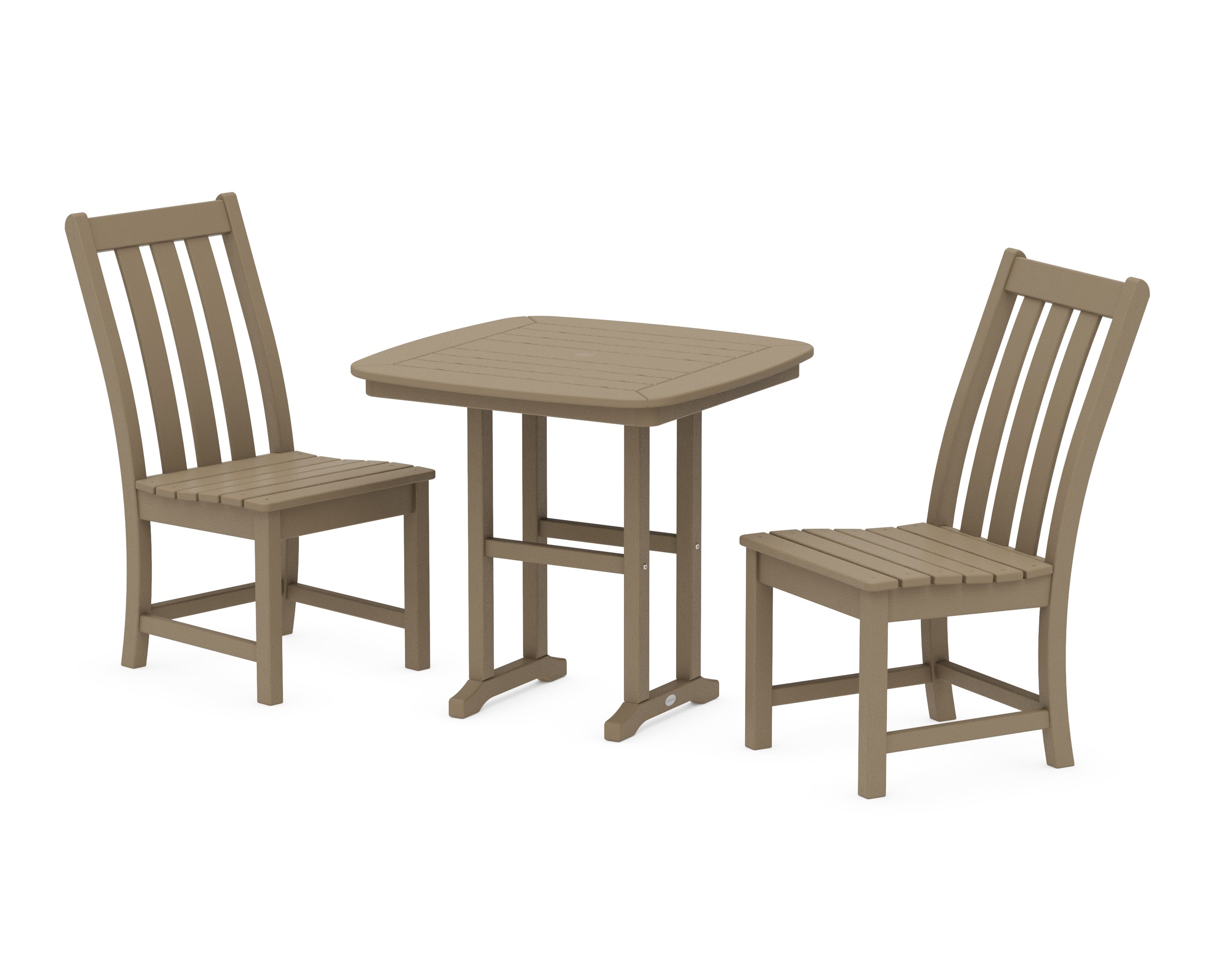 Vineyard Side Chair 3-Piece Dining Set in Vintage Sahara