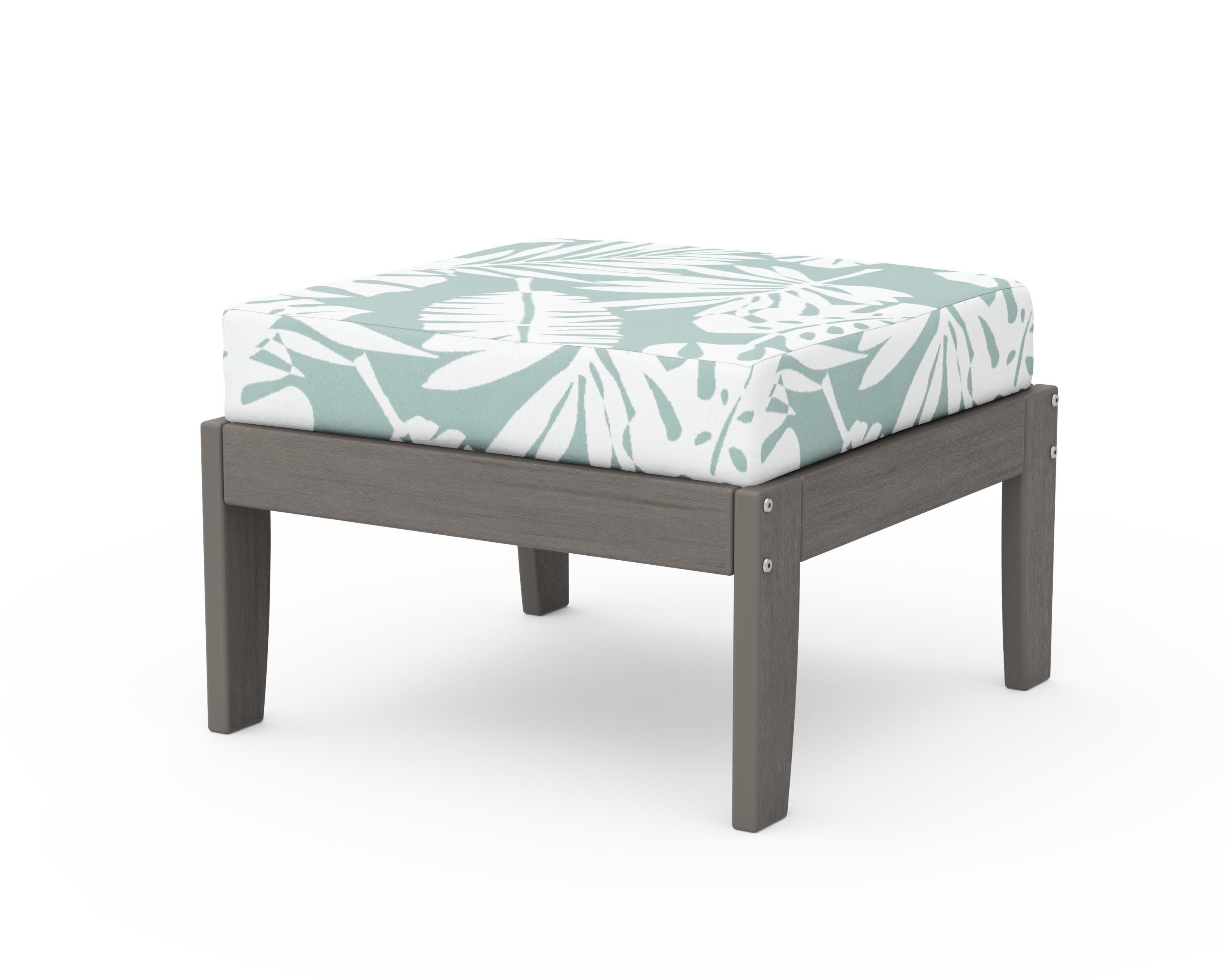 Modular Ottoman - Classic in Driftwood / Leaf Glacier Spa