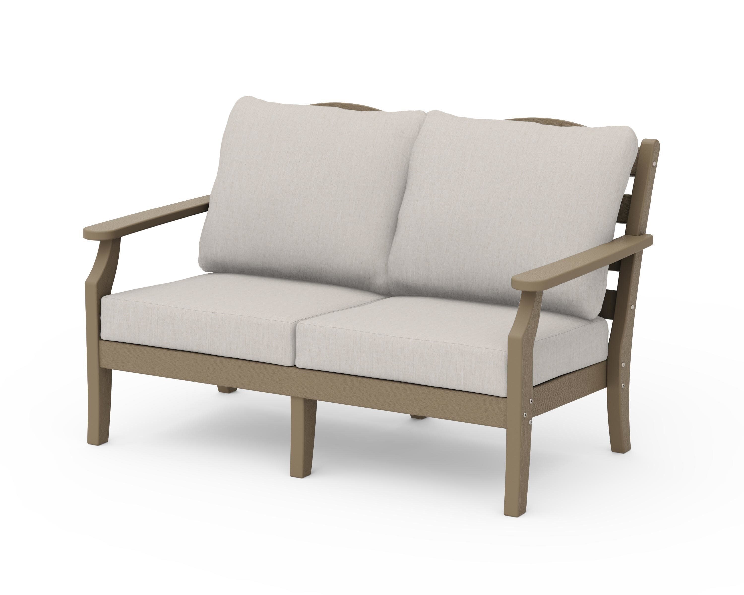 Savannah Deep Seating Loveseat in Vintage Sahara / Cast Ash