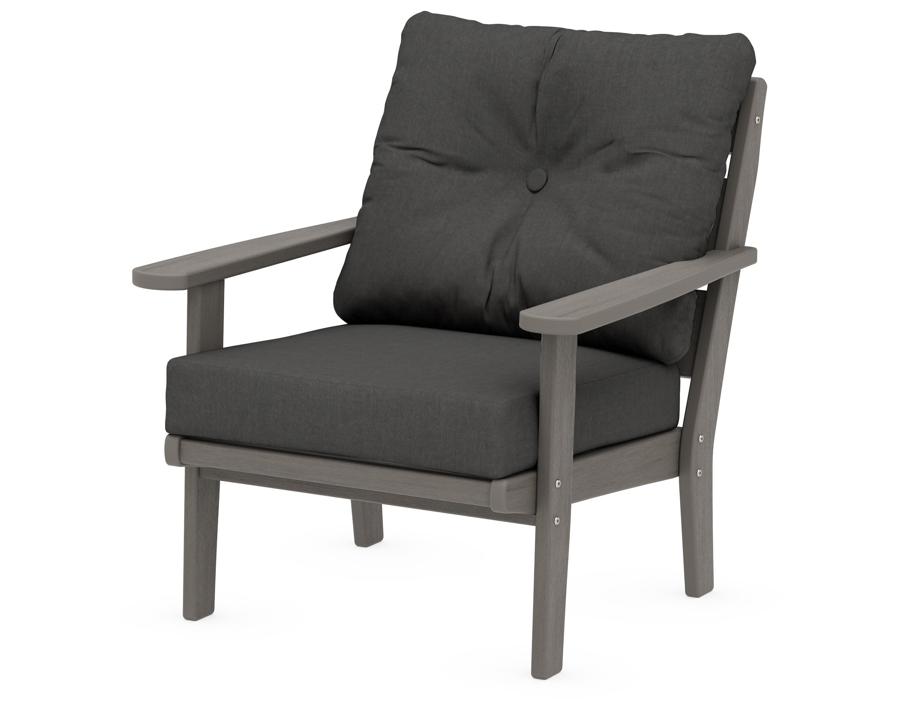 Lakeside Deep Seating Chair in Driftwood / Spectrum Carbon