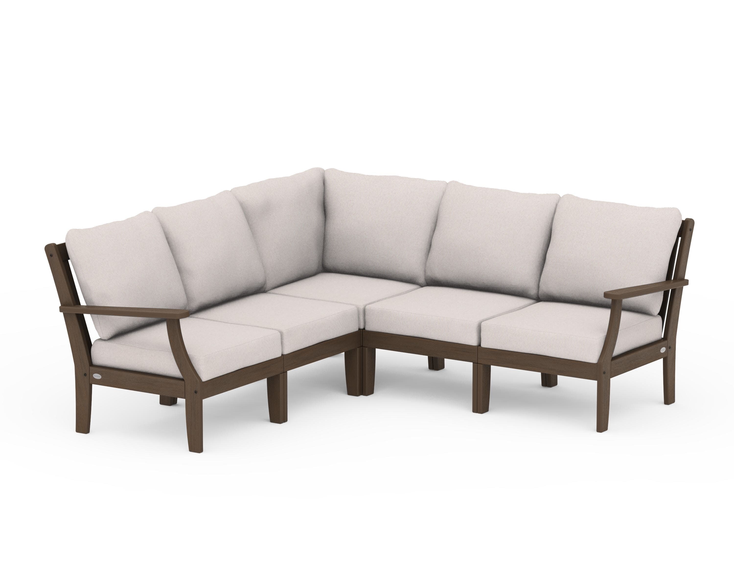 Braxton Modular 5-Piece Deep Seating Set in Kona / Dune Burlap